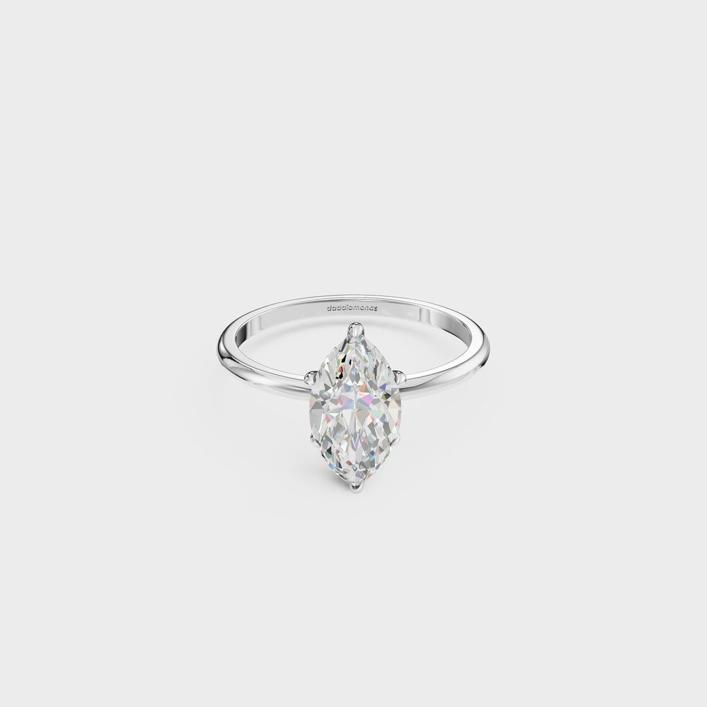 Marquise Cut Diamond Solitaire Ring