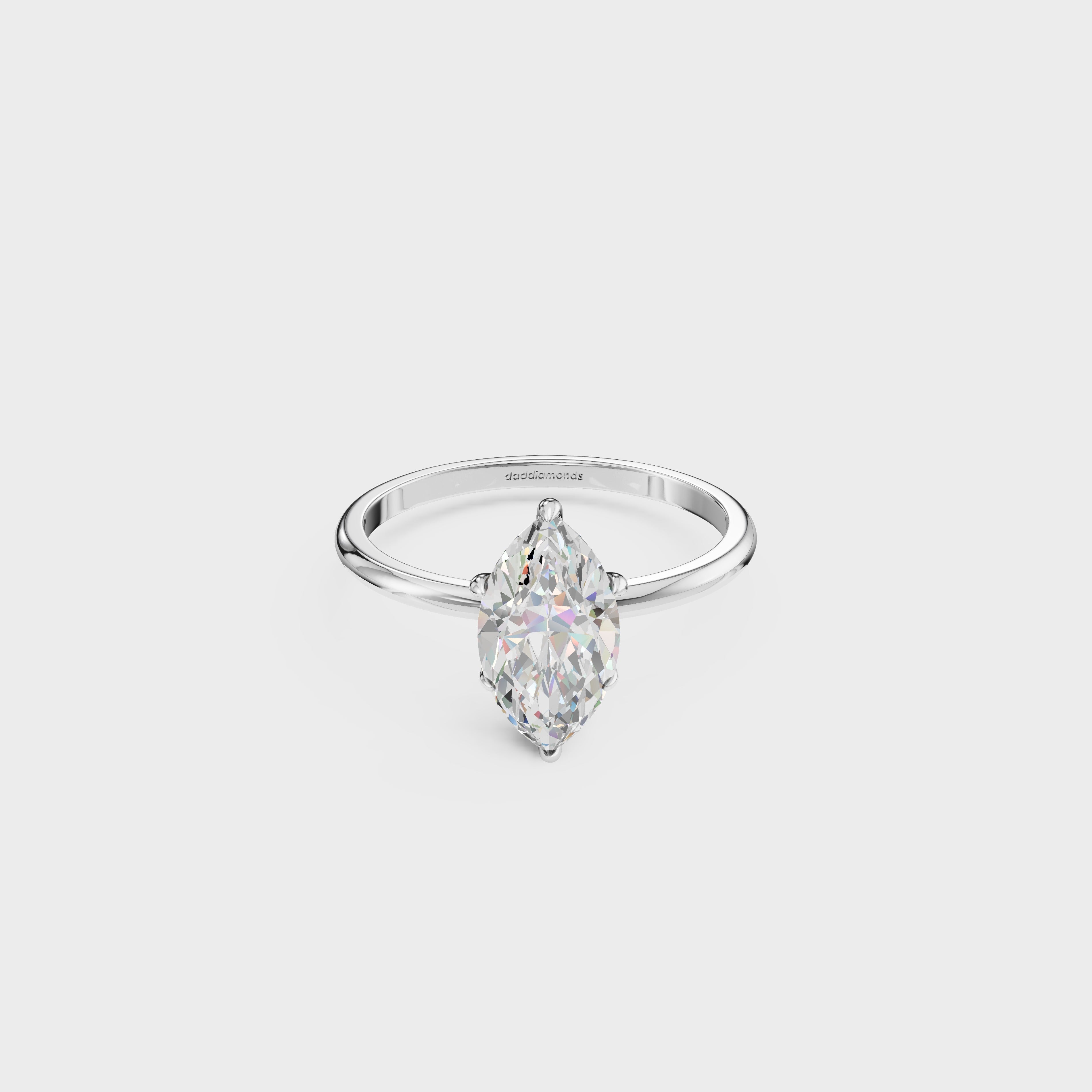 Marquise Cut Diamond Solitaire Ring