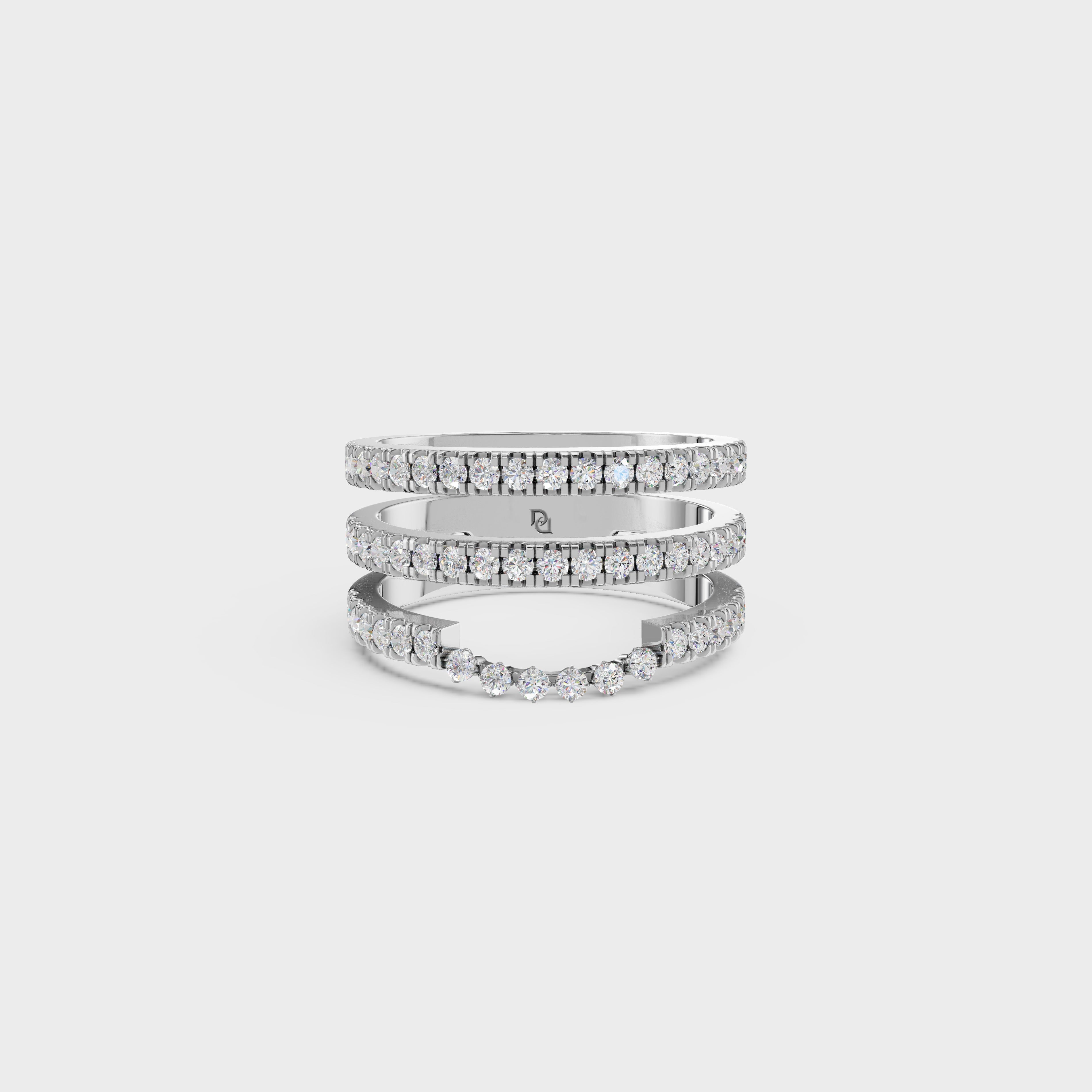 Multi-Row Diamond Ring Set