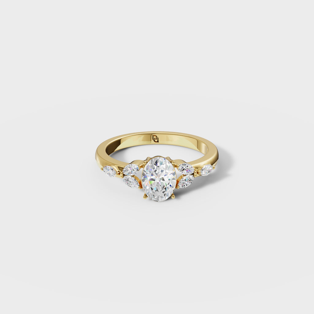 Petal Whisper Oval Ring