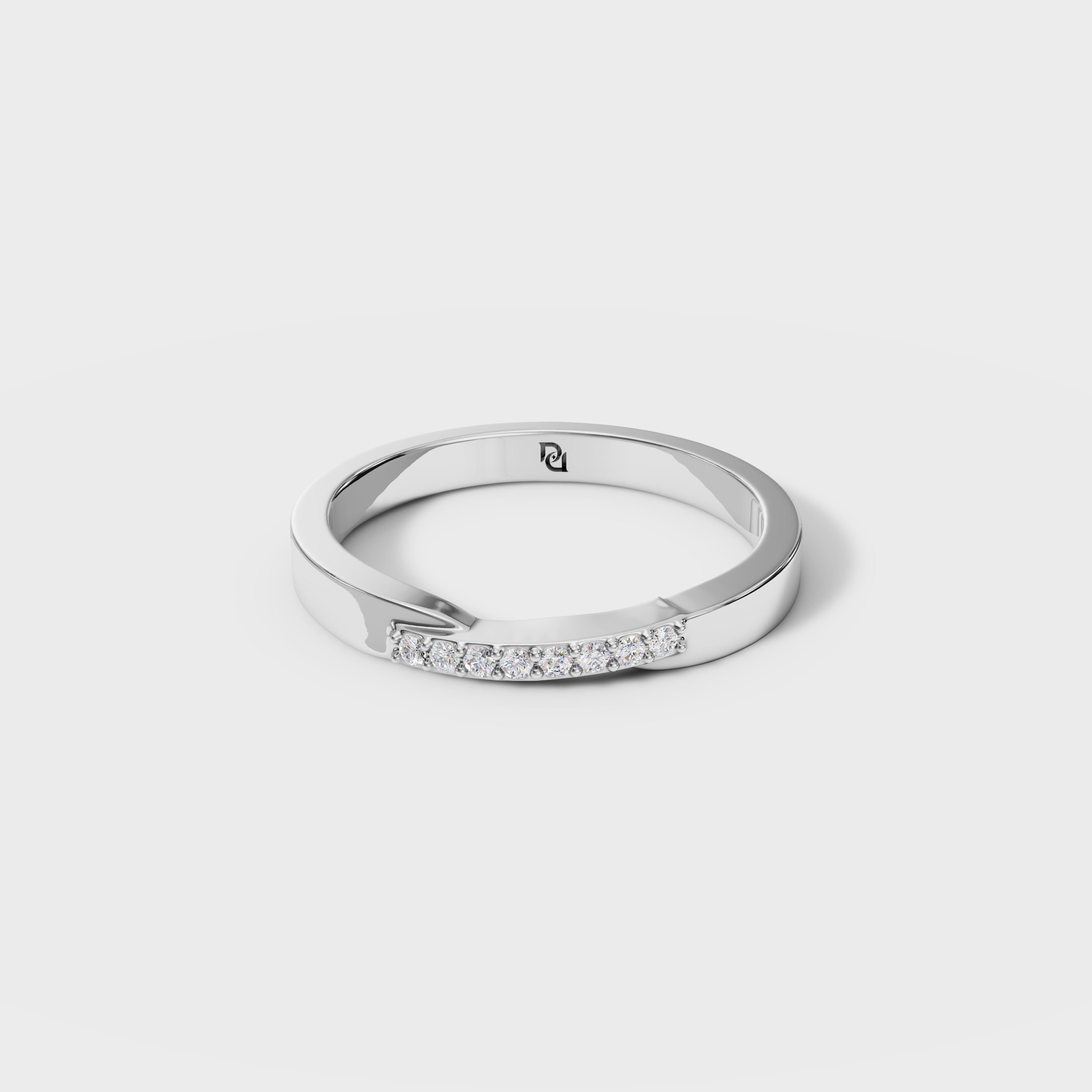 Modern Seven Stone Diamond Wedding Band