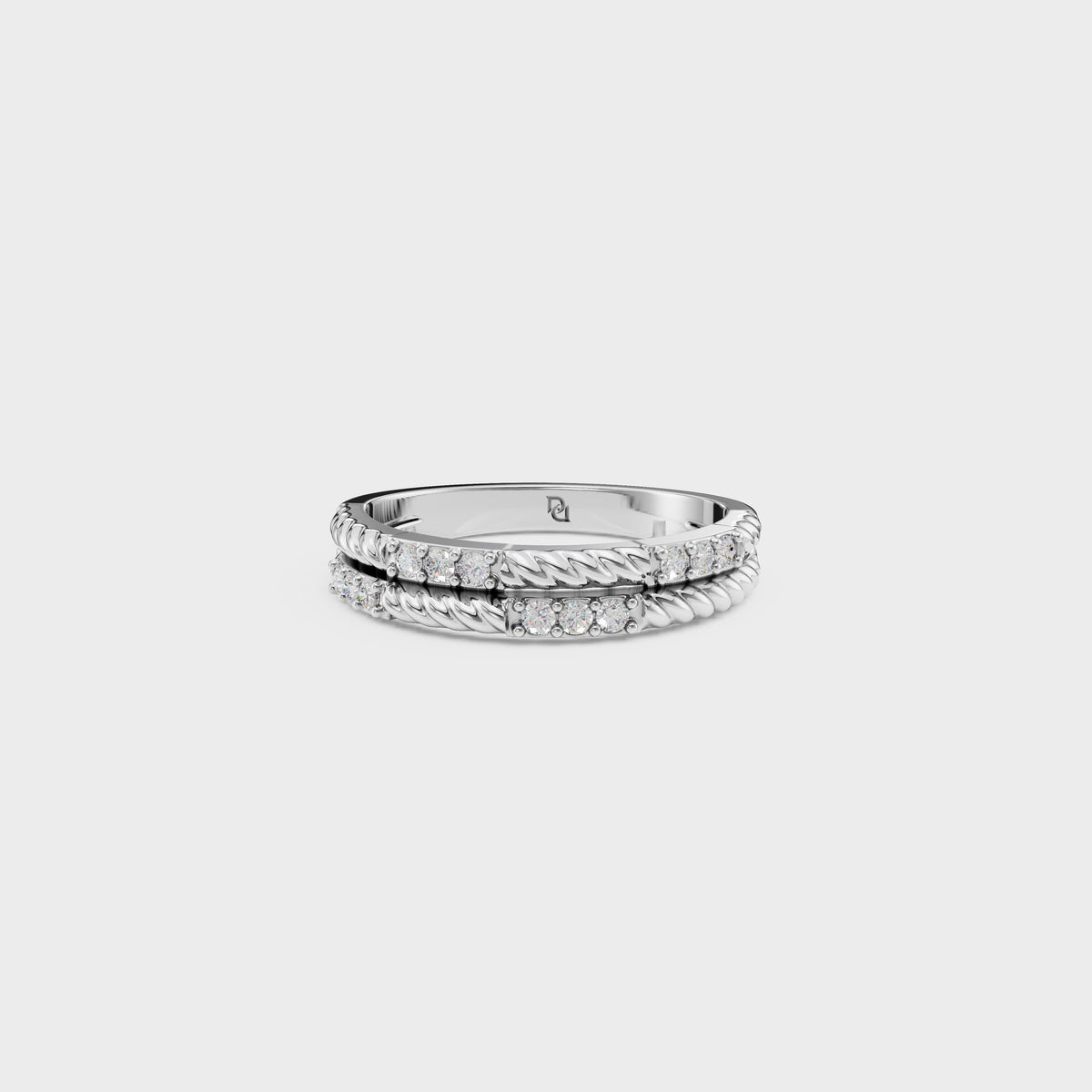 Rope Twist Diamond Ring