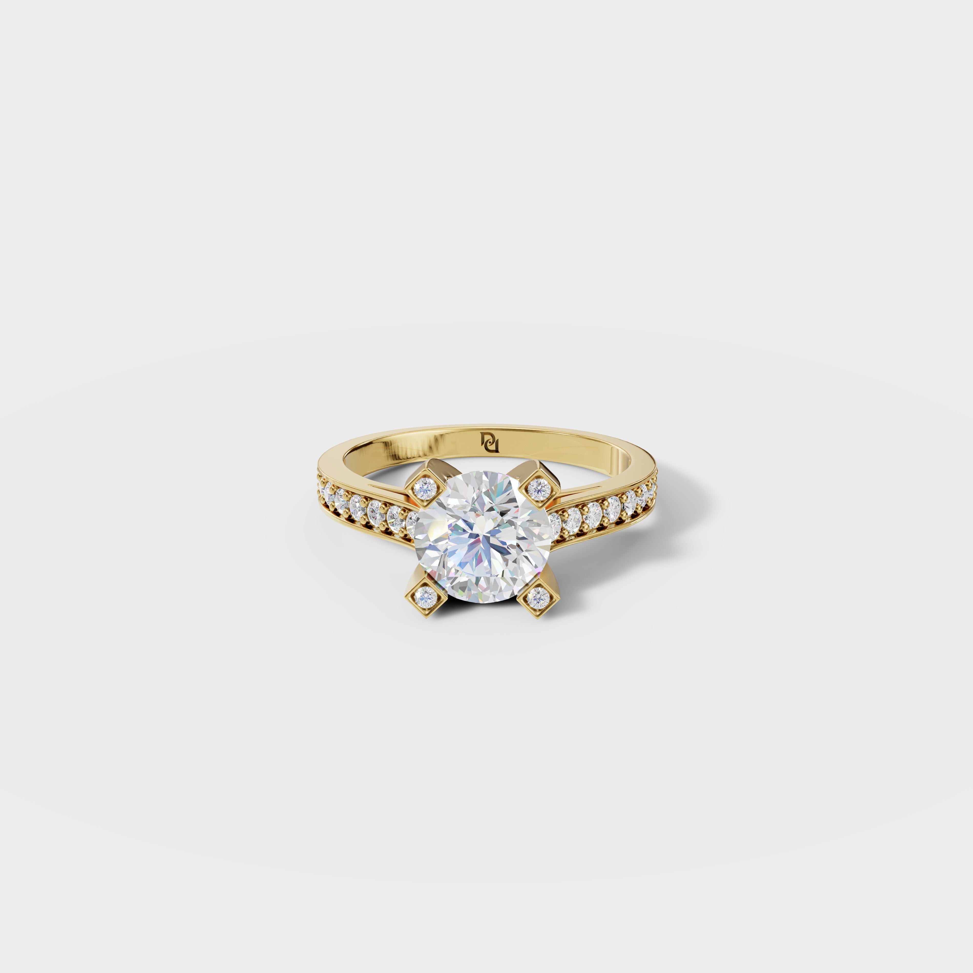 Ethical Round Engagement Ring