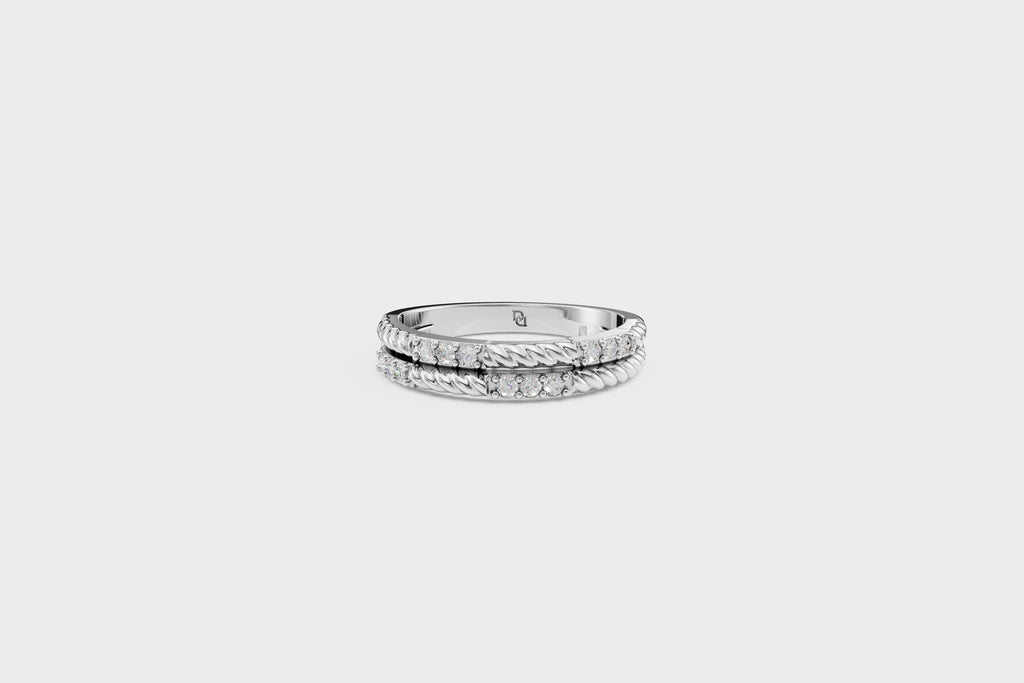 Rope Twist Diamond Ring