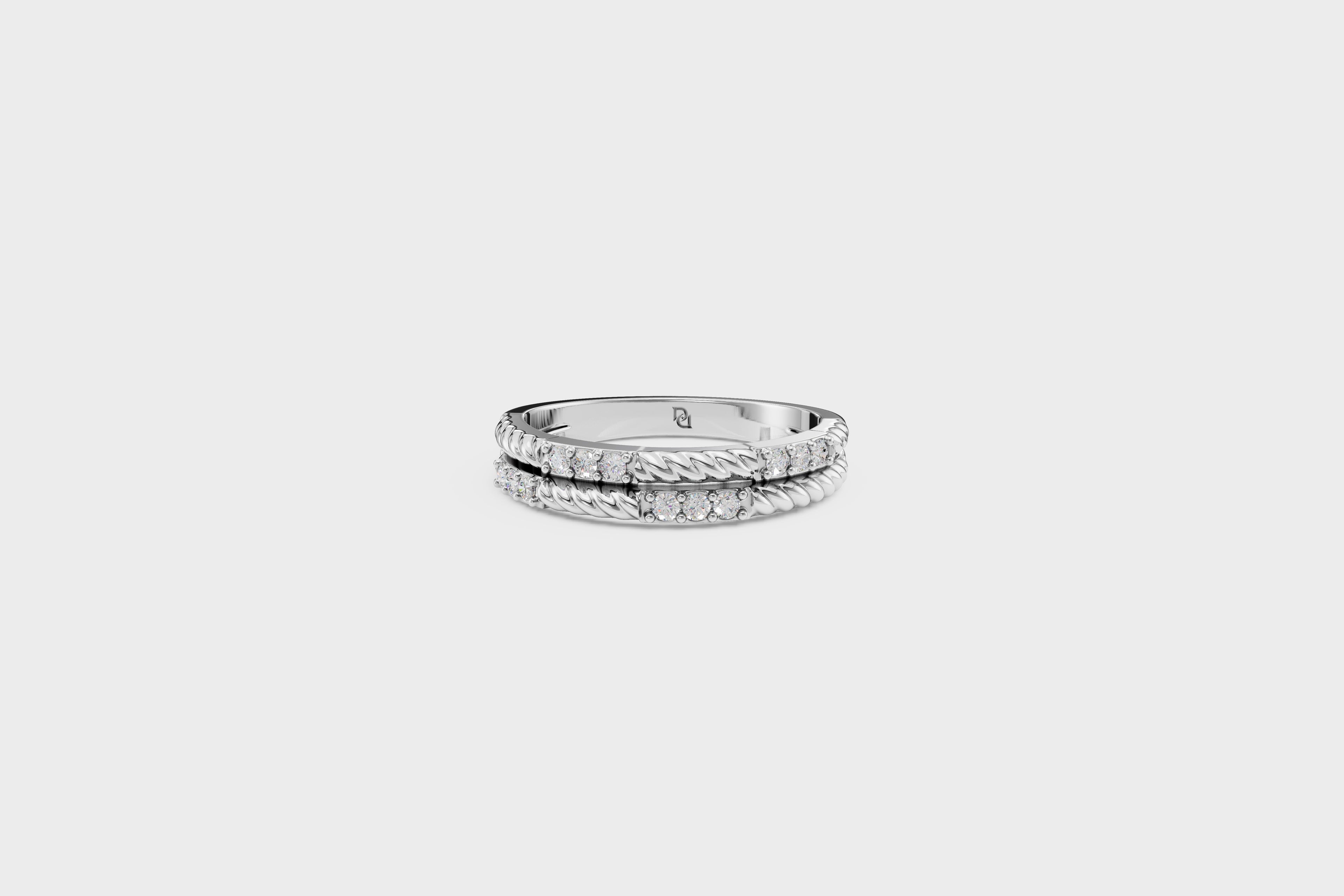 Rope Twist Diamond Ring