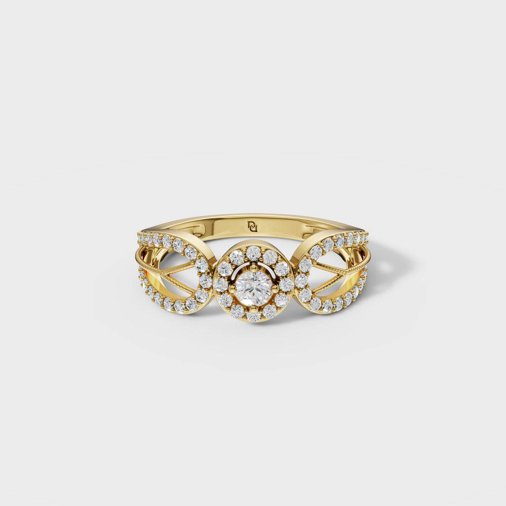 Art Deco Bloom Perfect Engagement Ring