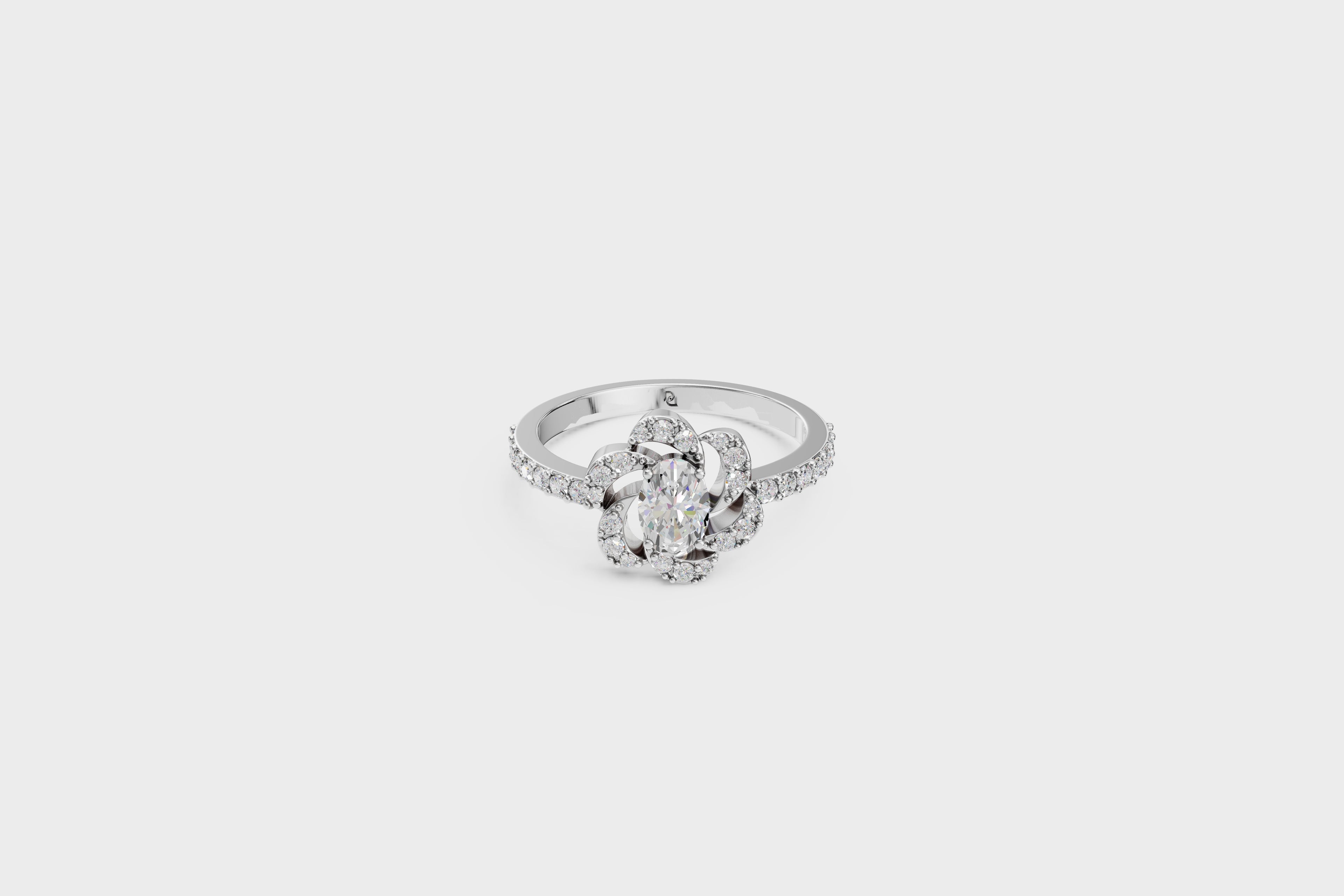 Petal Embrace Engagement Ring