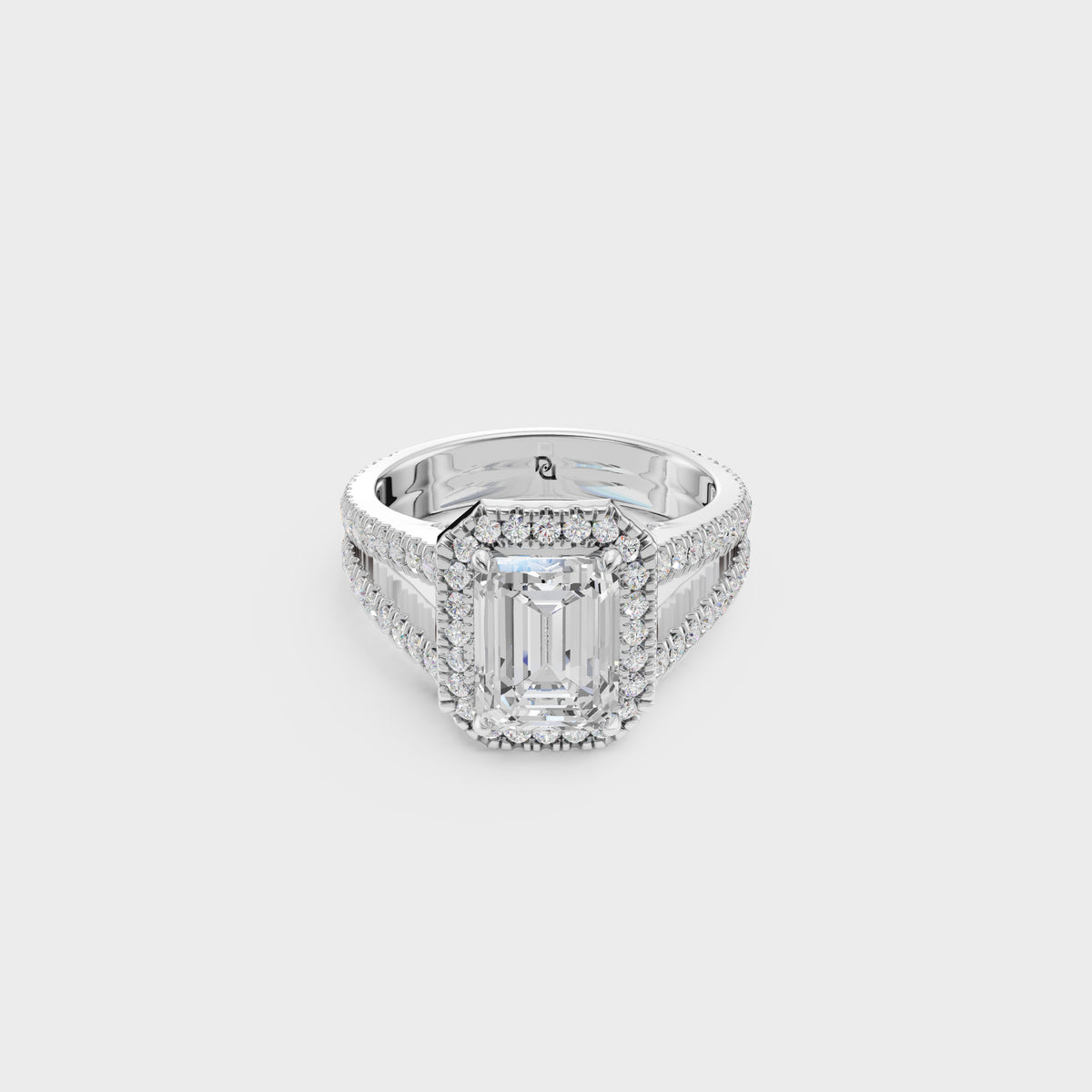 Elegance 1.70ct Emerald Cut Engagement Ring