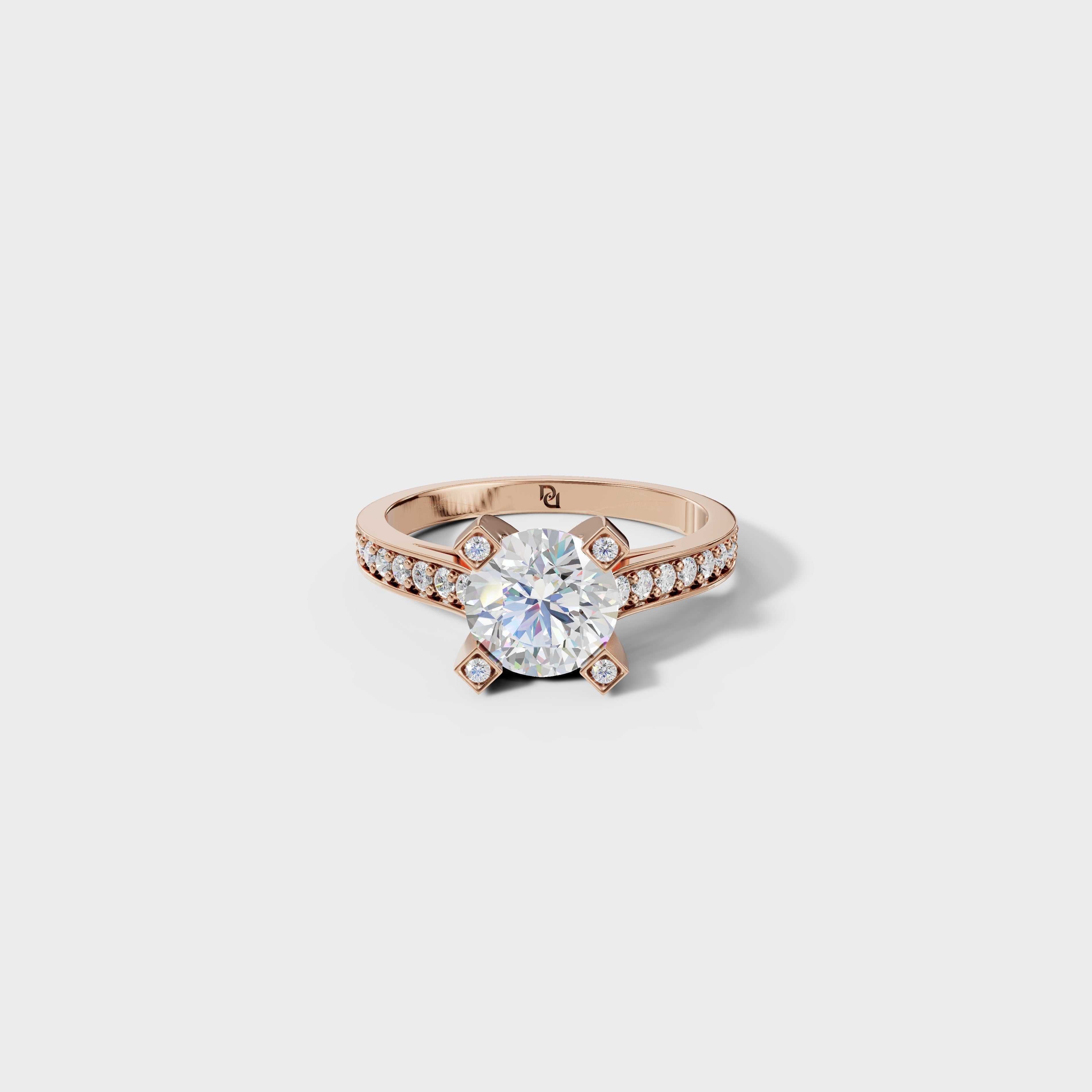 Ethical Round Engagement Ring