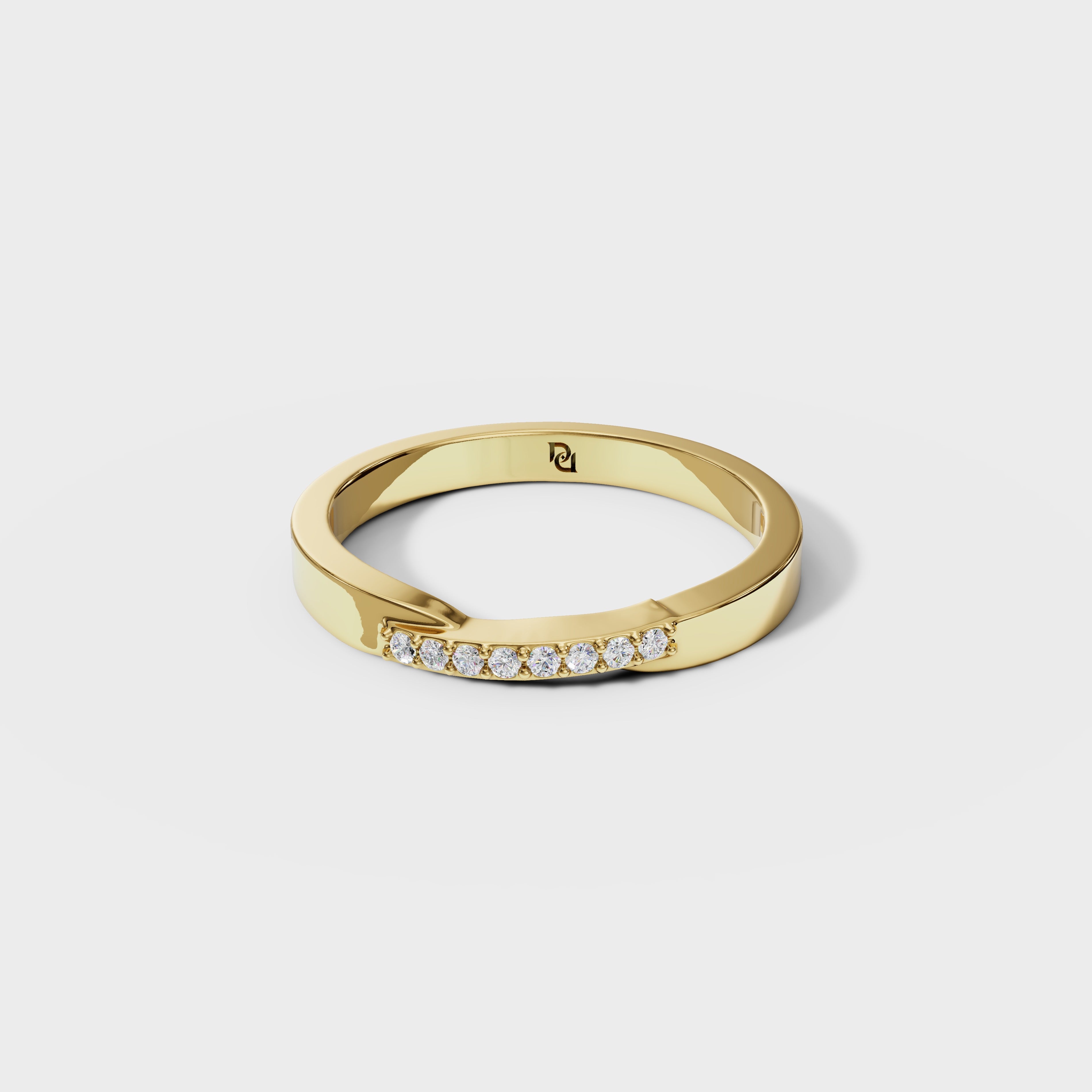 Modern Seven Stone Diamond Wedding Band