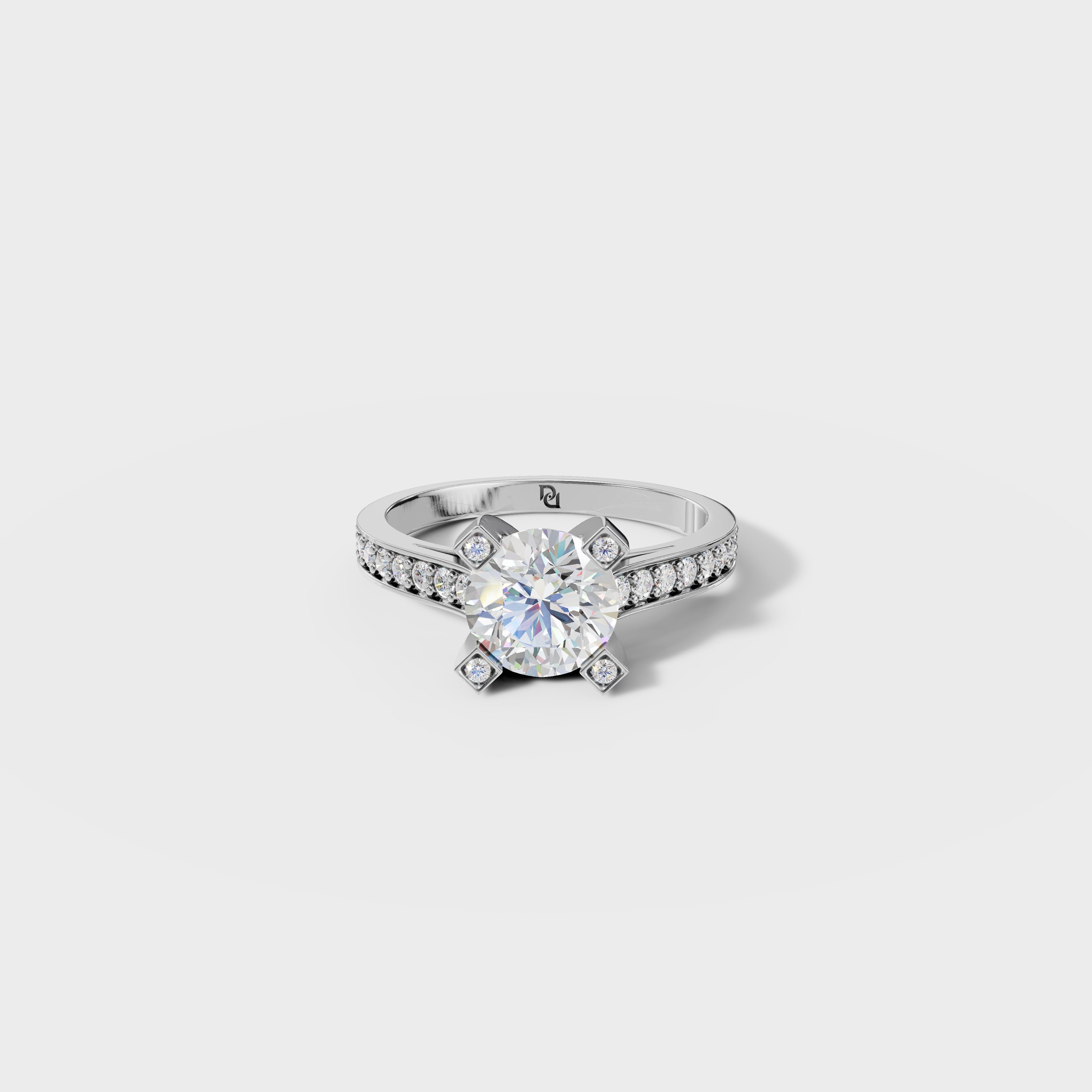 Ethical Round Engagement Ring