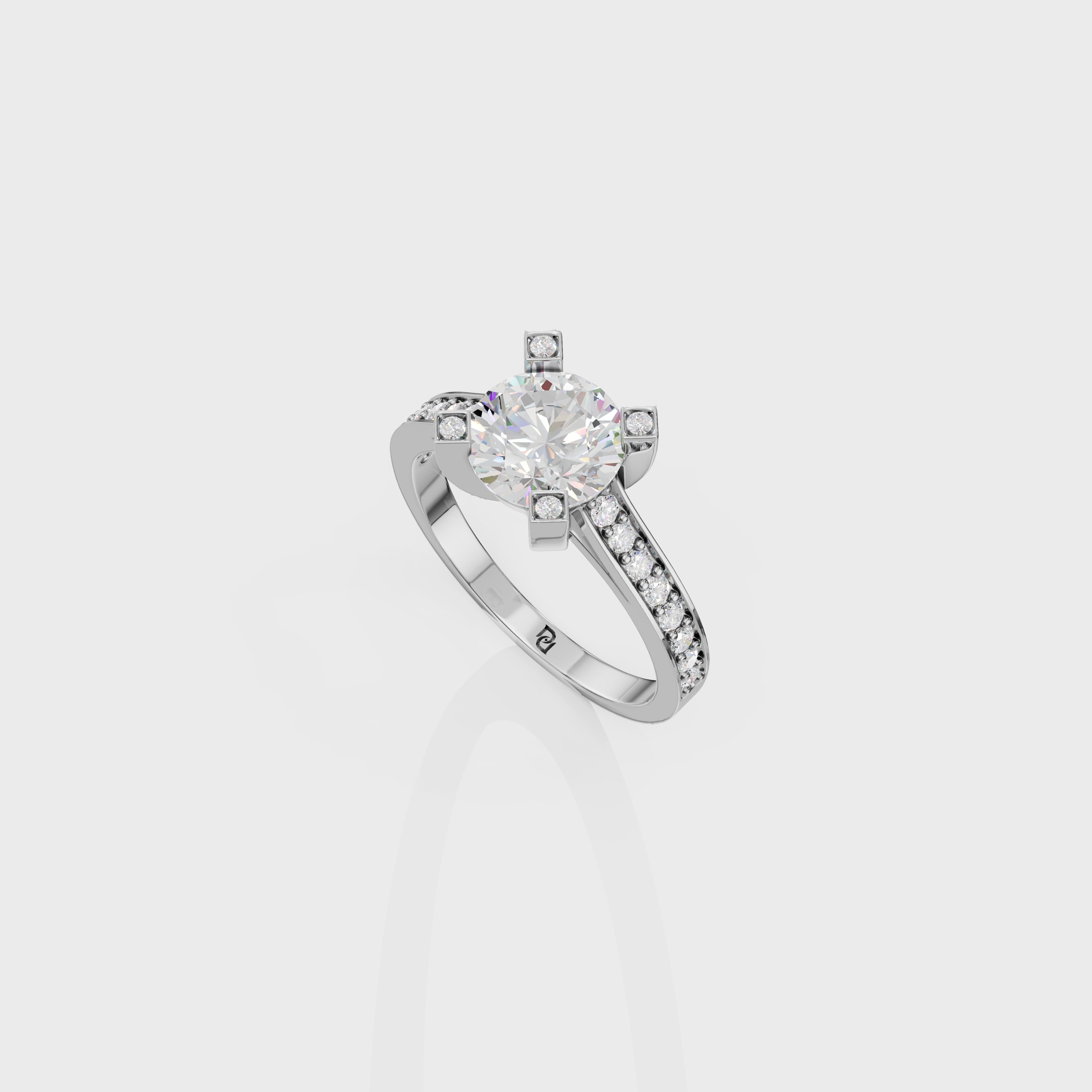 Ethical Round Engagement Ring