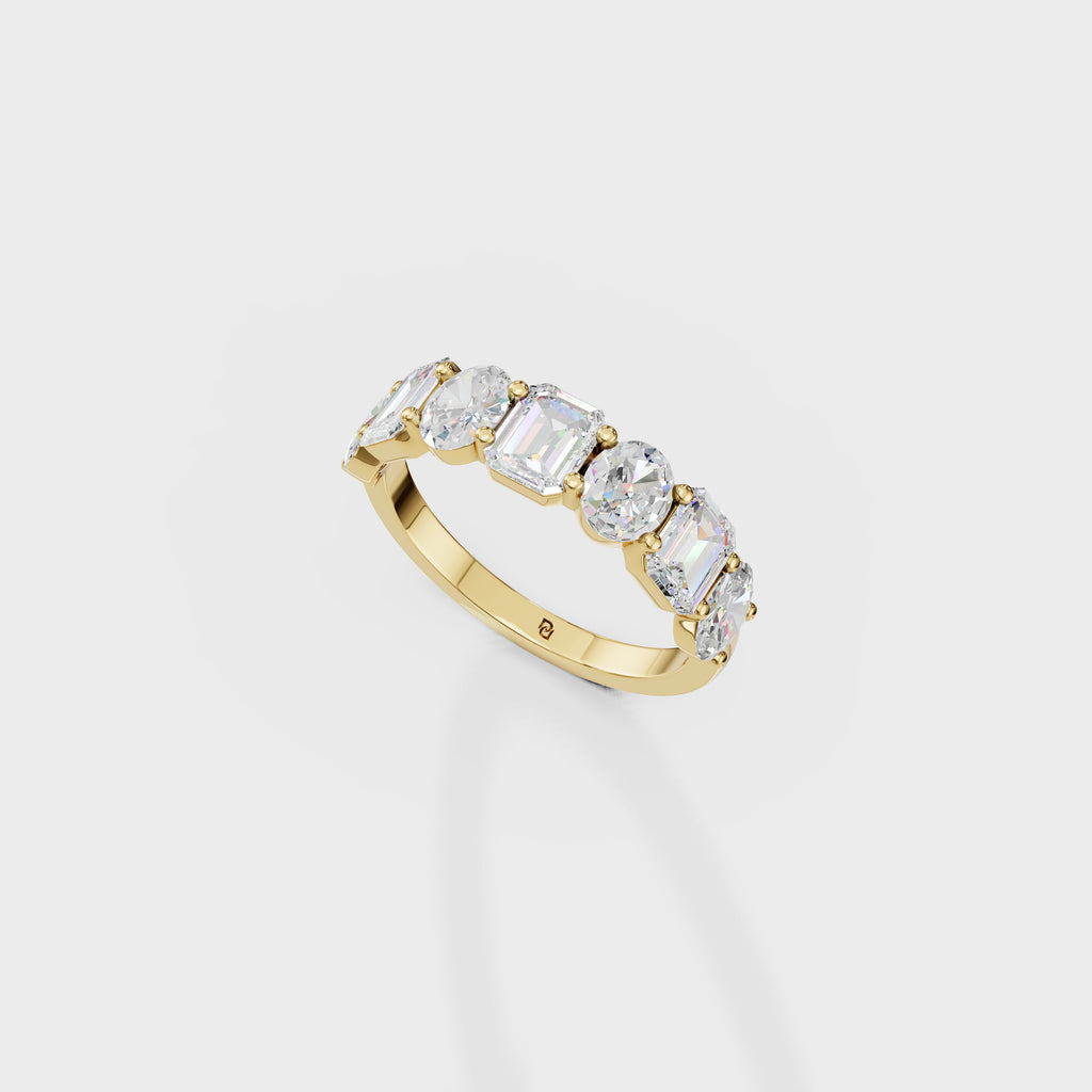 Oval And Emerald Cut Duo Ring