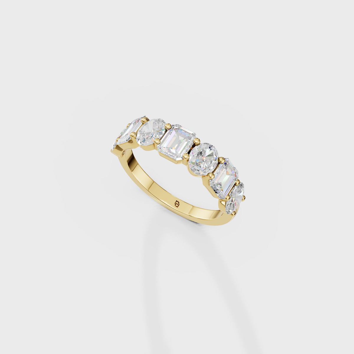 Oval And Emerald Cut Duo Ring