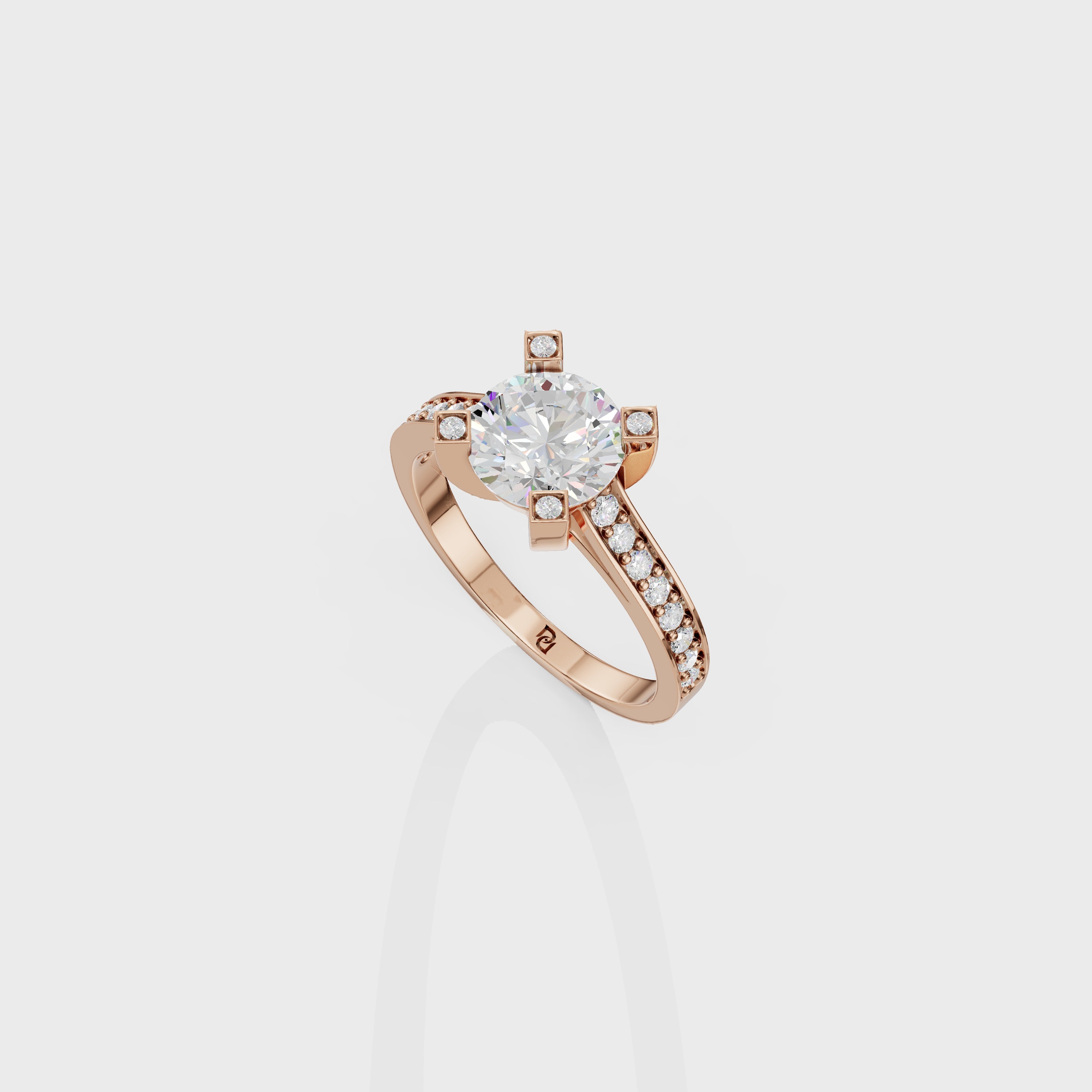 Ethical Round Engagement Ring
