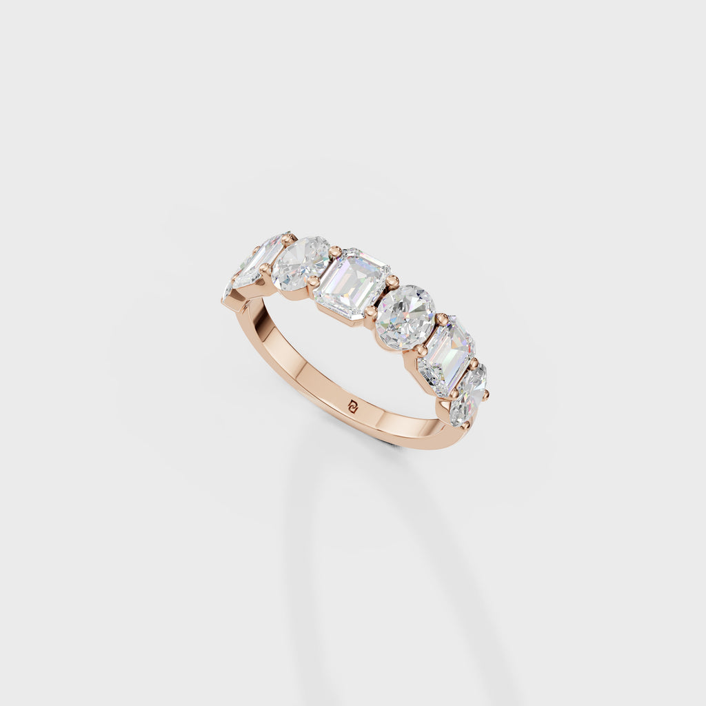 Oval And Emerald Cut Duo Ring