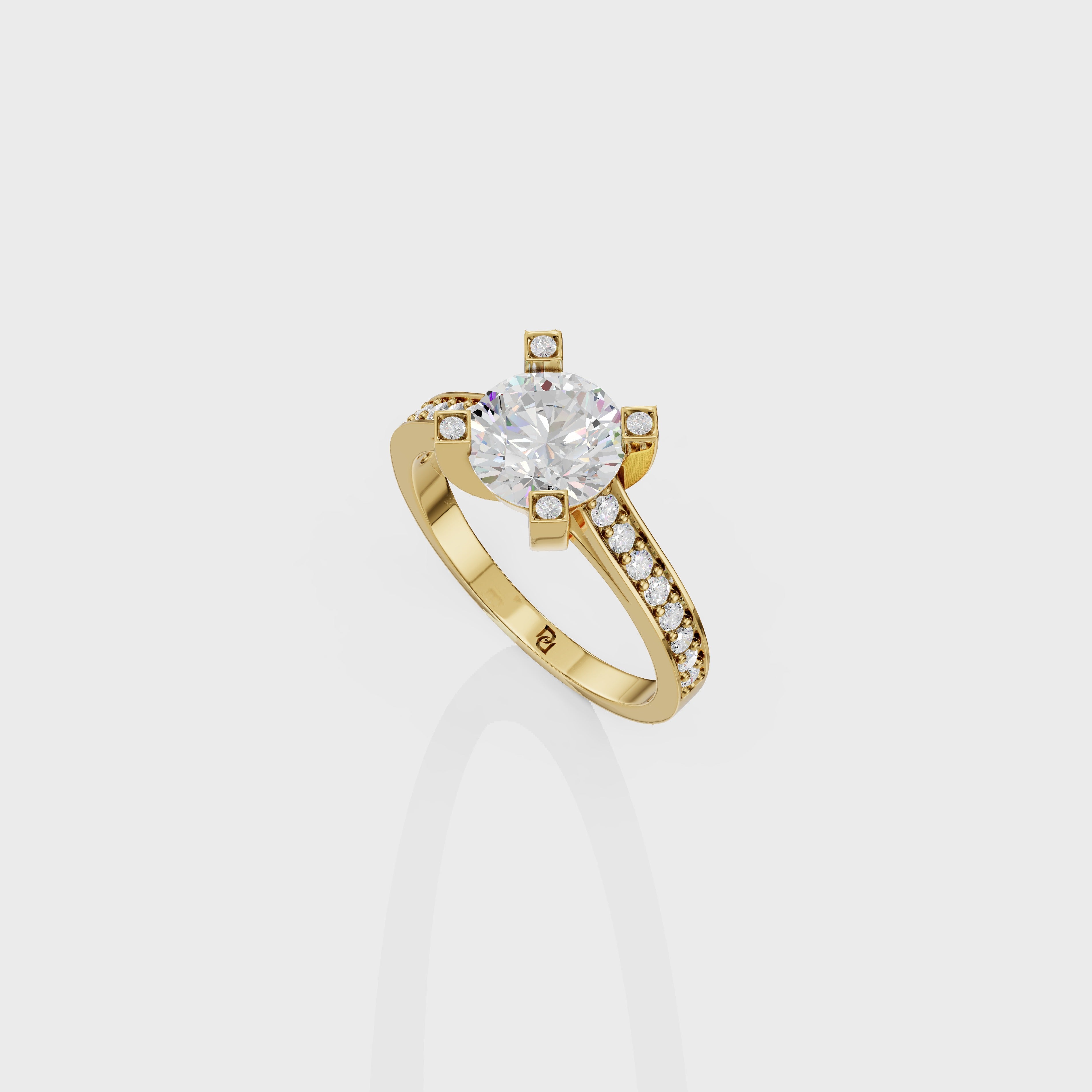 Ethical Round Engagement Ring