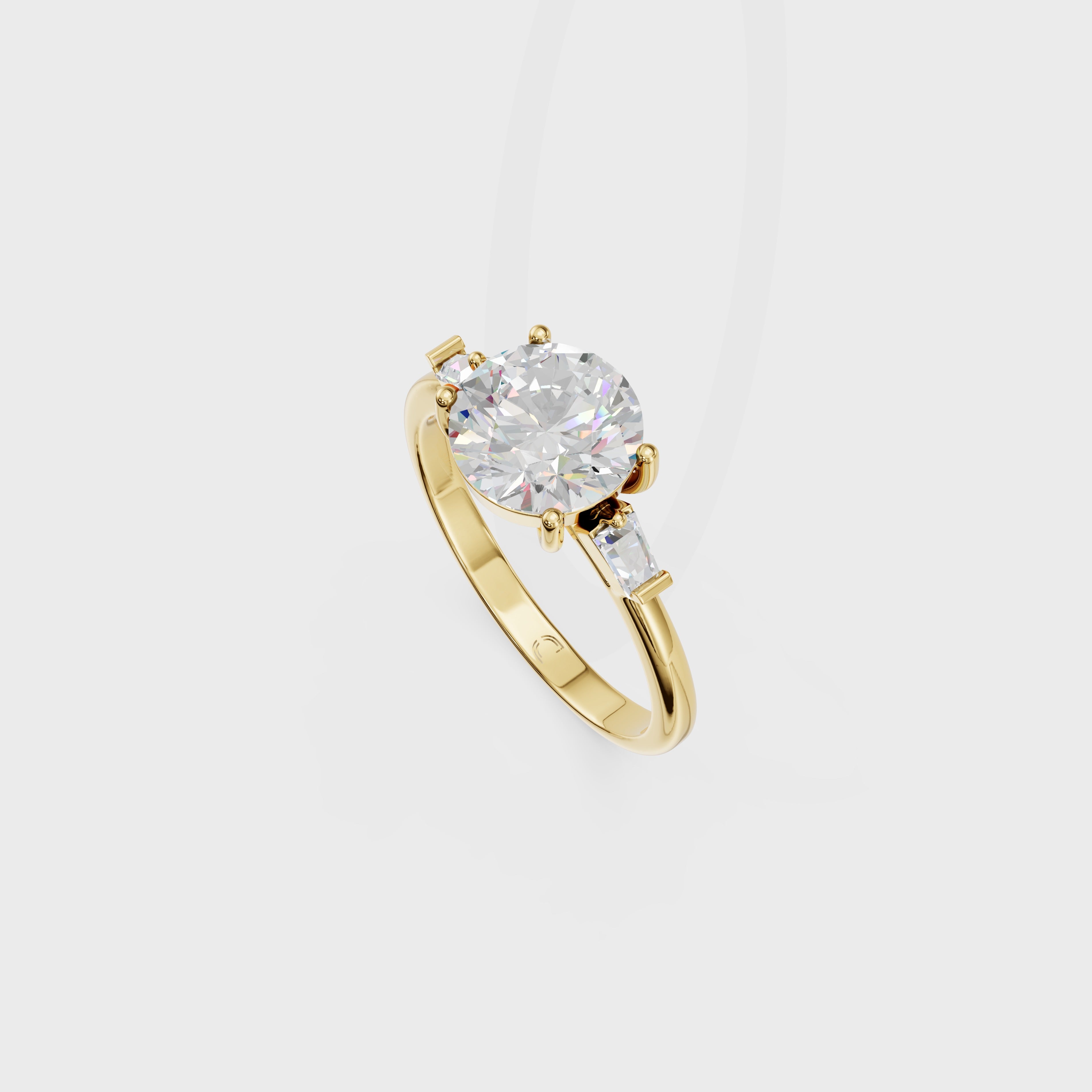 Symphony Three Stone Diamond Engagement Ring