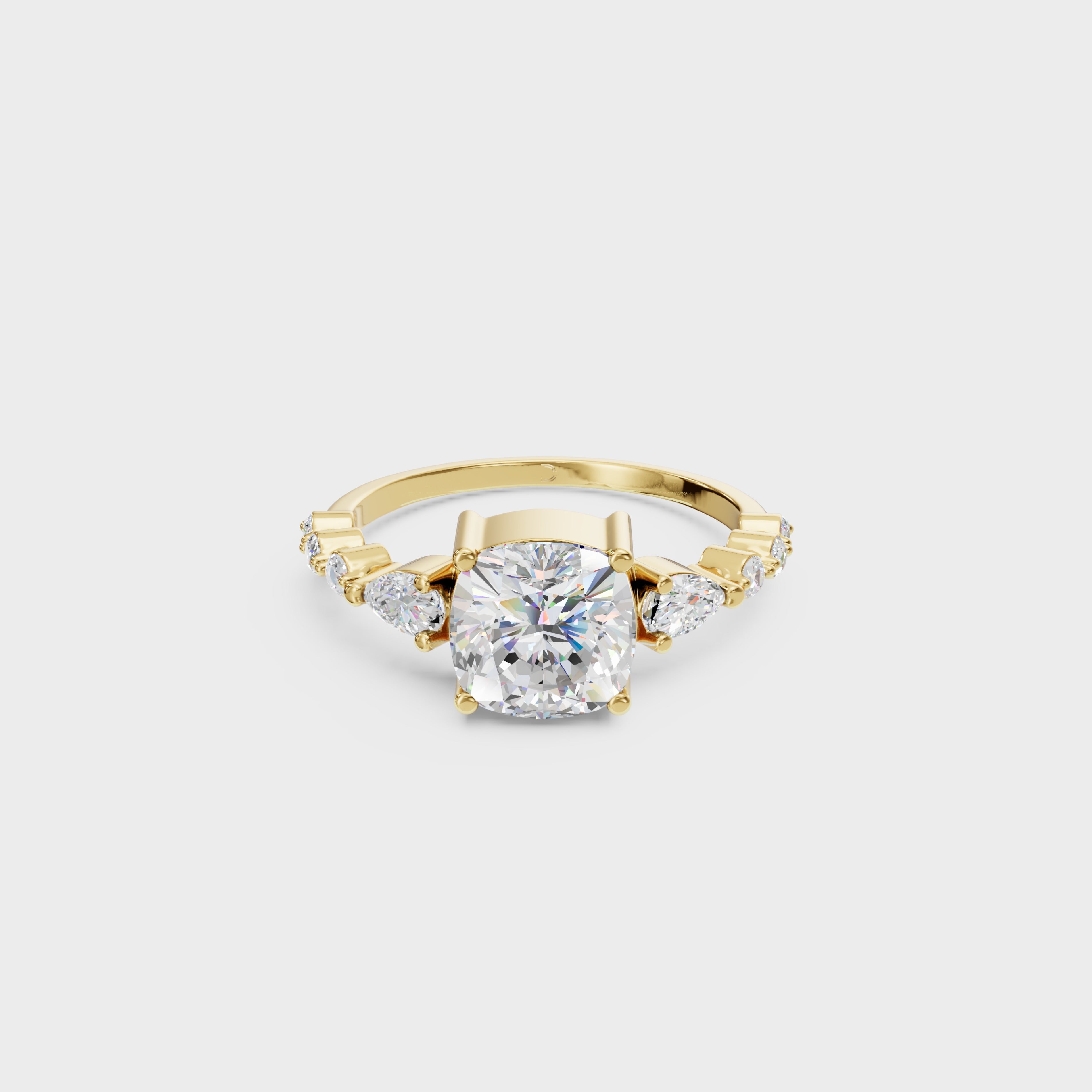 Cushion Cut Diamond Ring