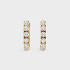 Brilliant Cut Diamond Huggie Hoops