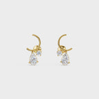 Diamond Dangle Stud Earrings