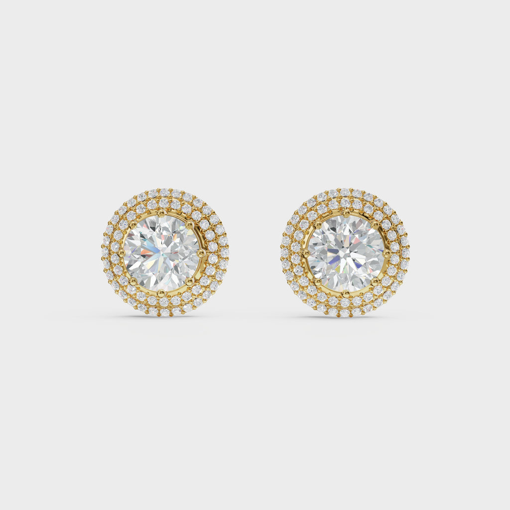 Double Halo Diamond Studs