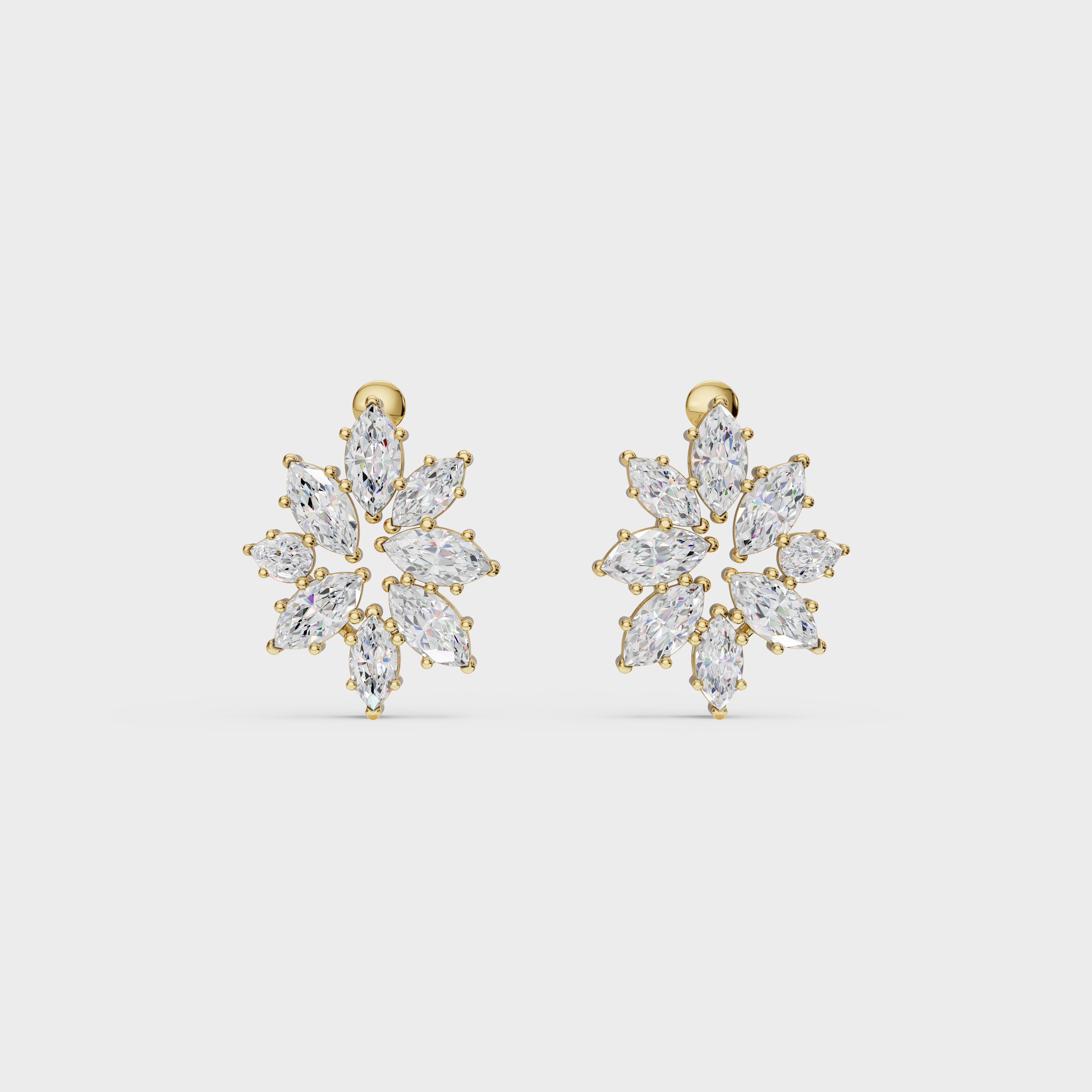 Marquise Bloom Diamond Stud