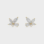 Marquise & Pear Diamond Cluster Earrings