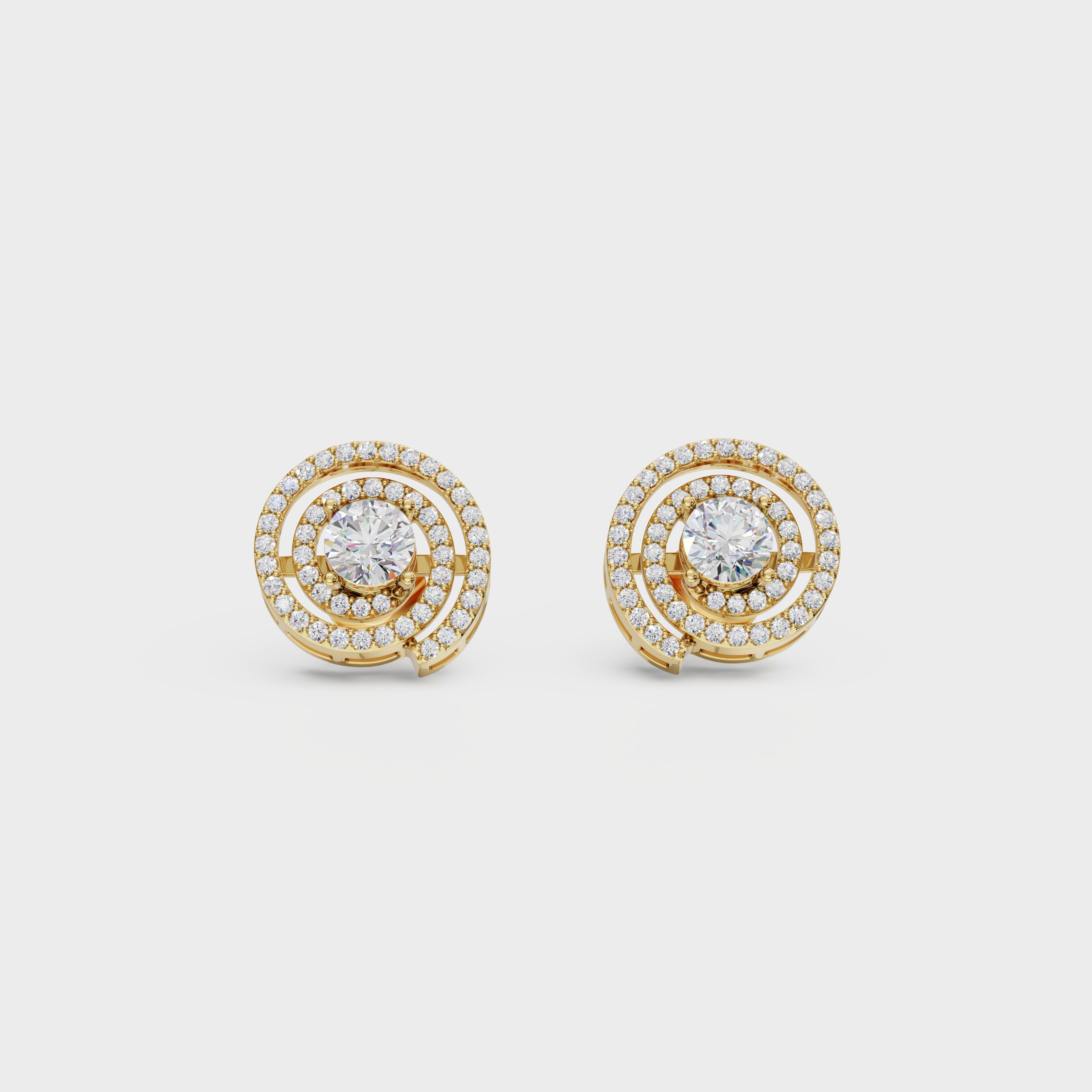 Spiral Radiance Diamond Studs