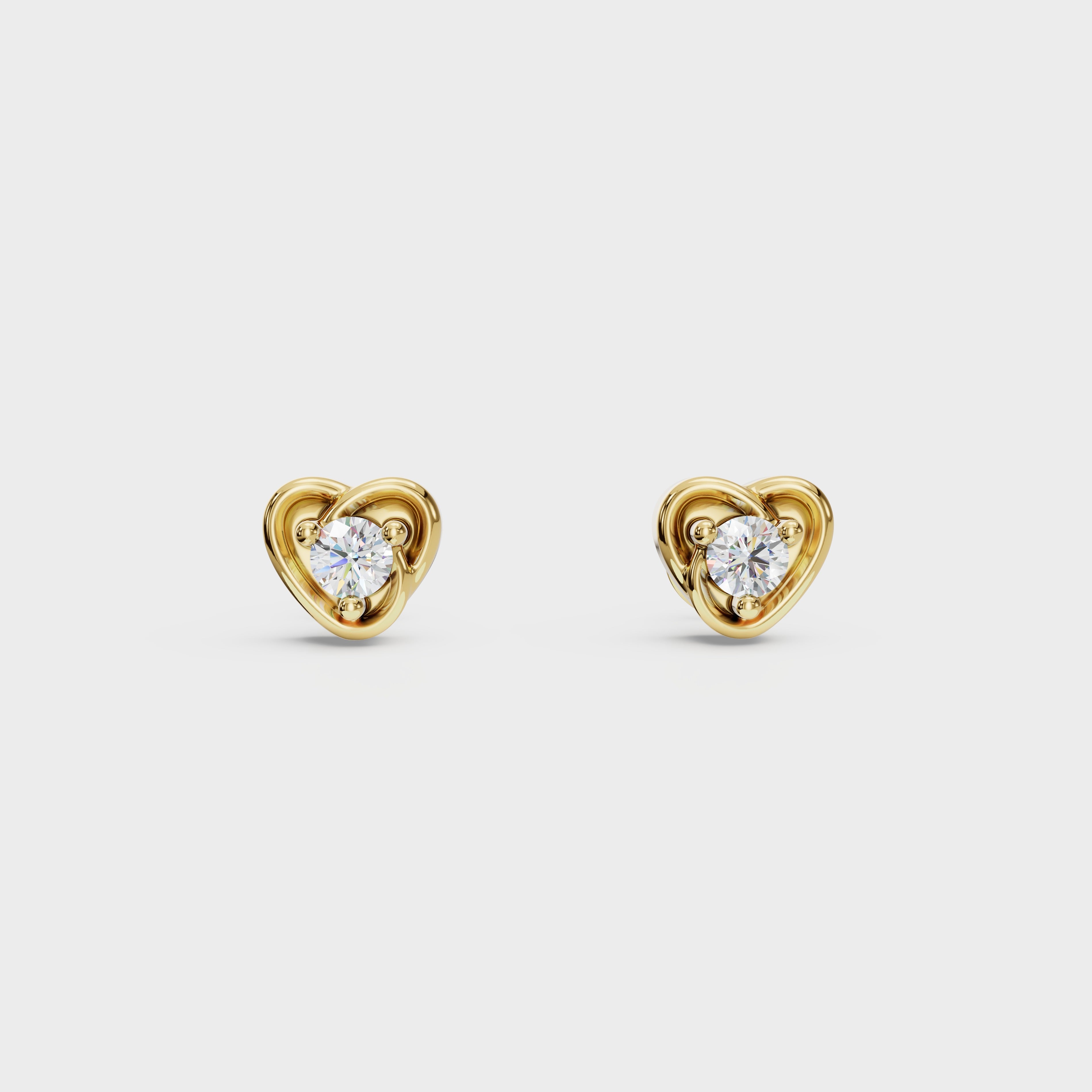 Diamond Knot Stud Earring