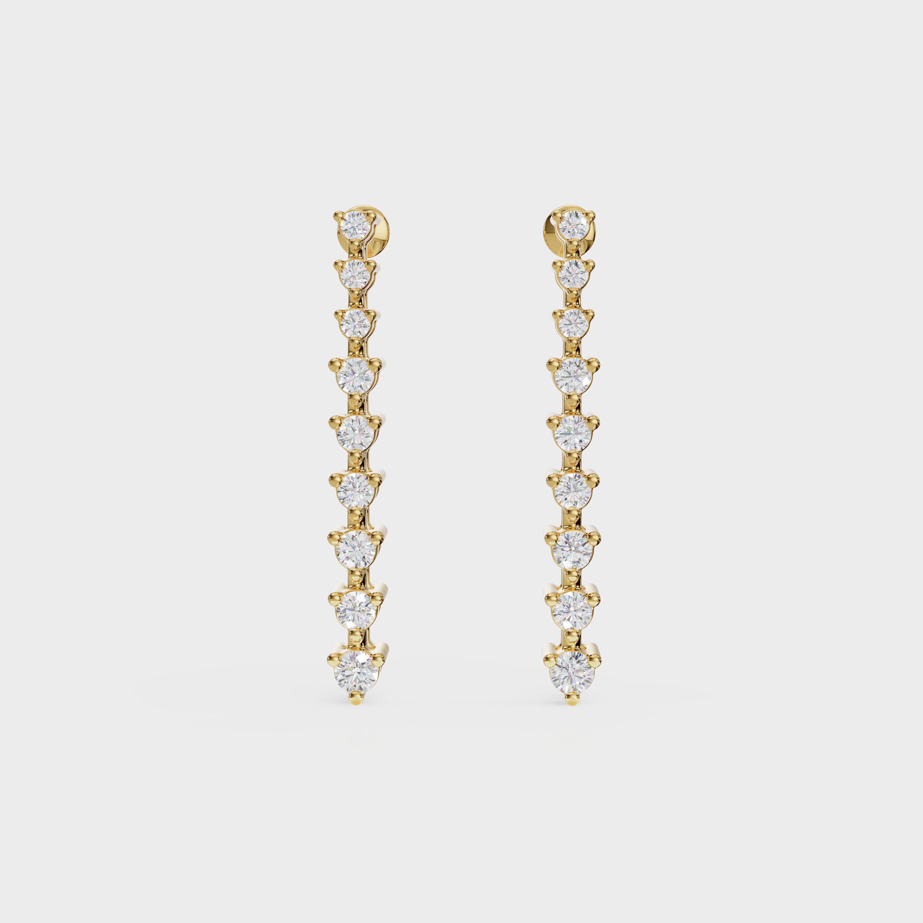Brilliant Round Diamond Danglers
