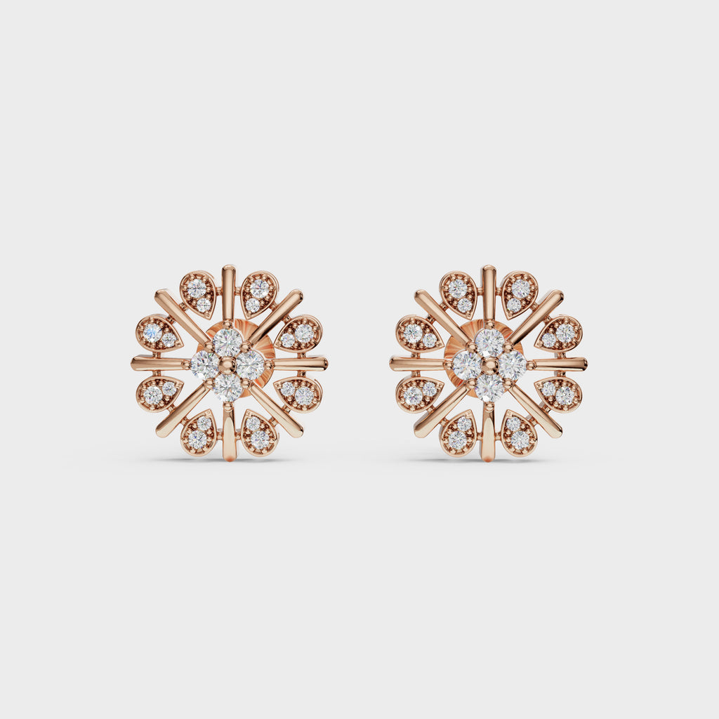 Sunburst Bloom Diamond Earrings