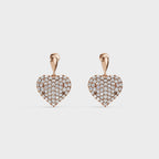 Diamond Heart Drop Earrings