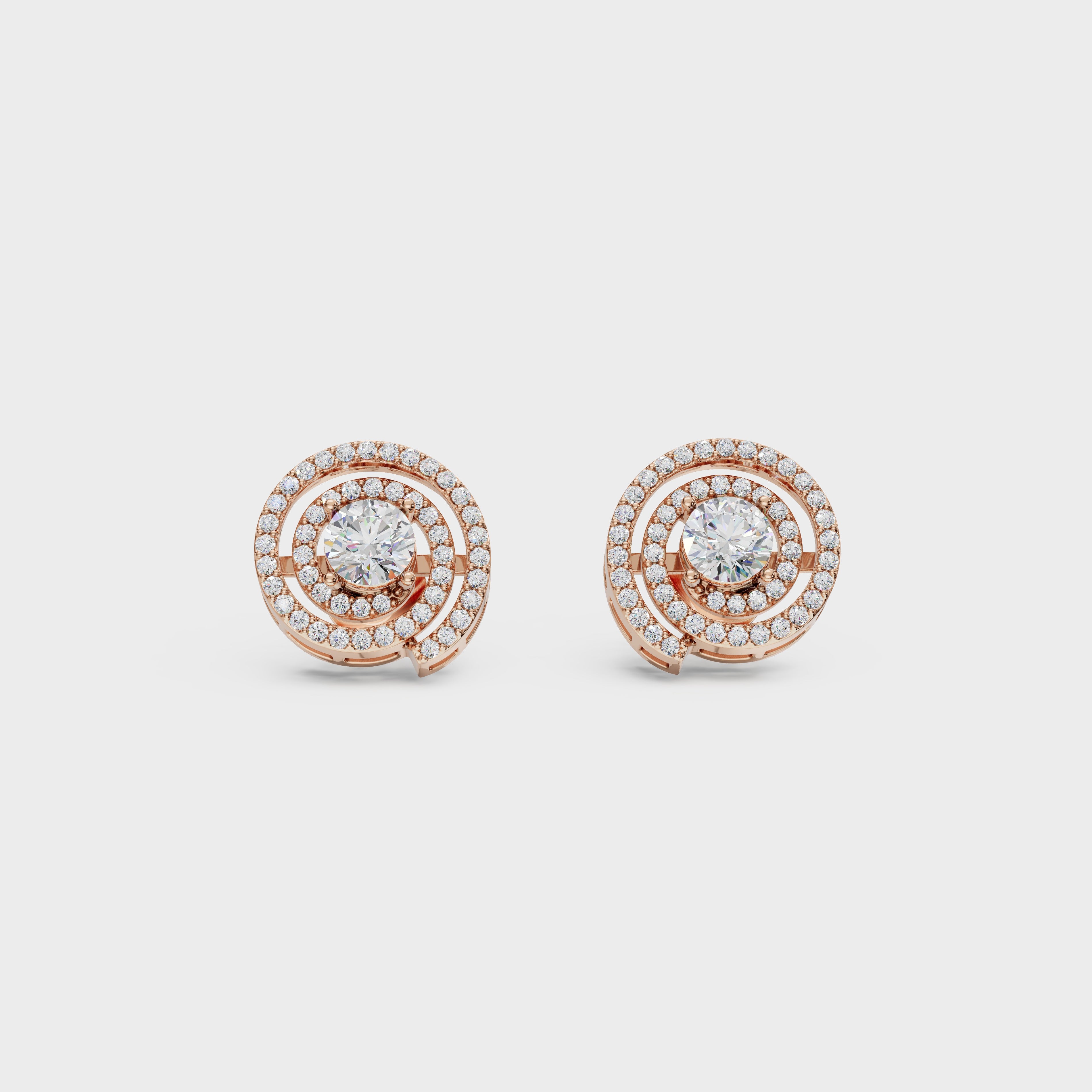 Spiral Radiance Diamond Studs