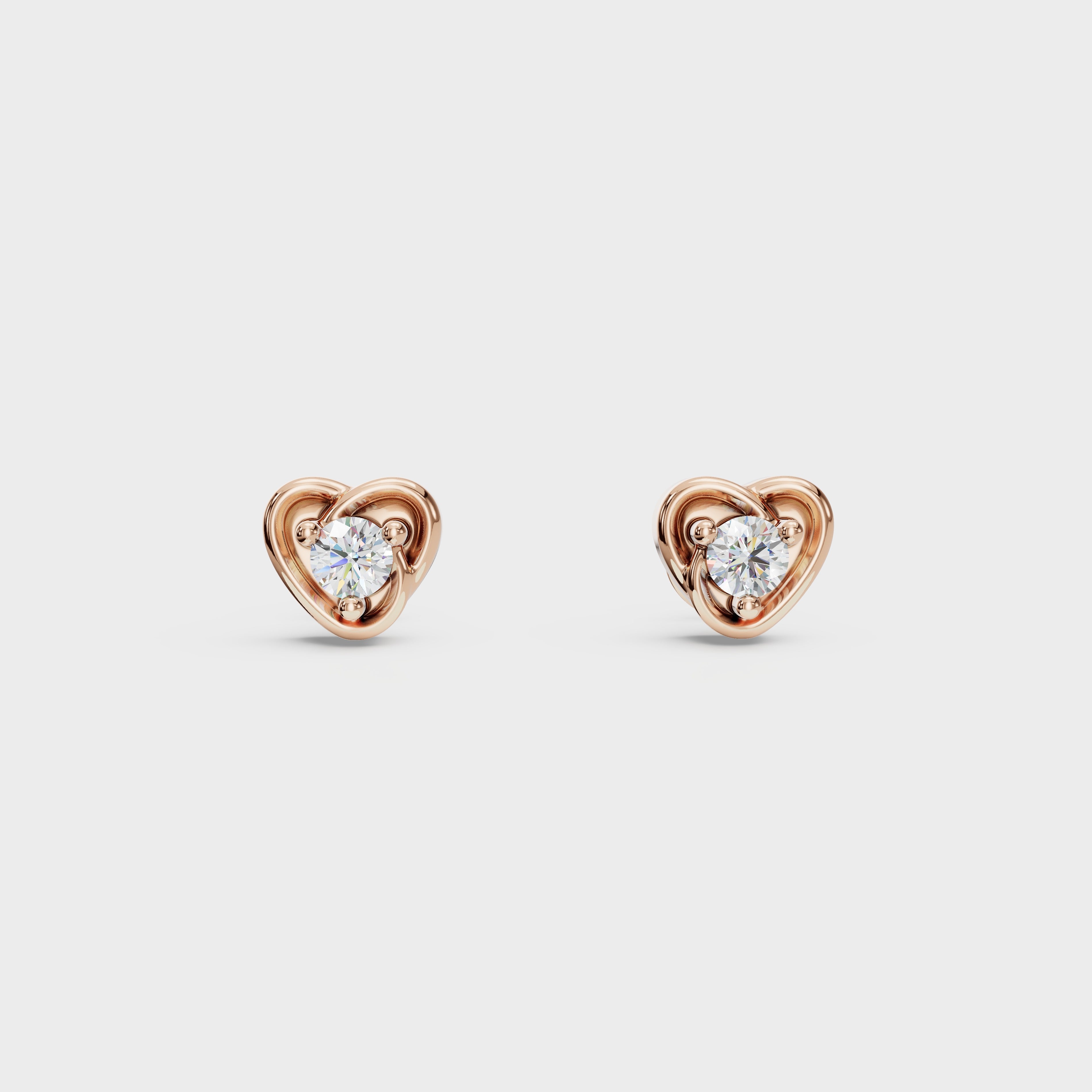 Diamond Knot Stud Earring