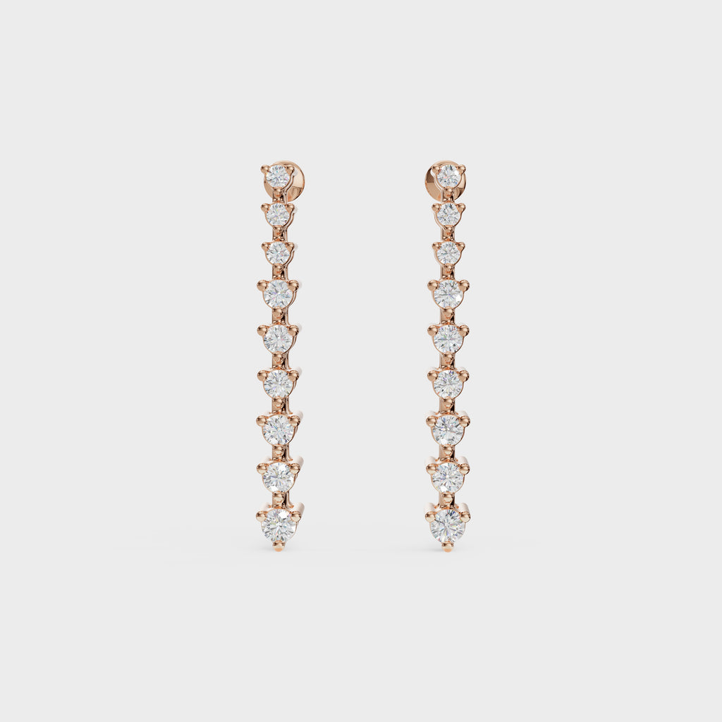 Brilliant Round Diamond Danglers