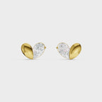 Heart Shaped Diamond Stud Earrings