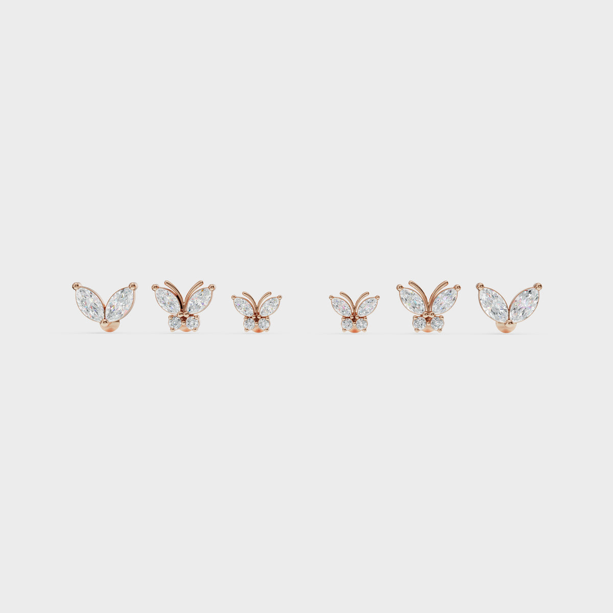 Marquise Diamond Butterfly Piercings Earrings