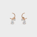 Diamond Dangle Stud Earrings