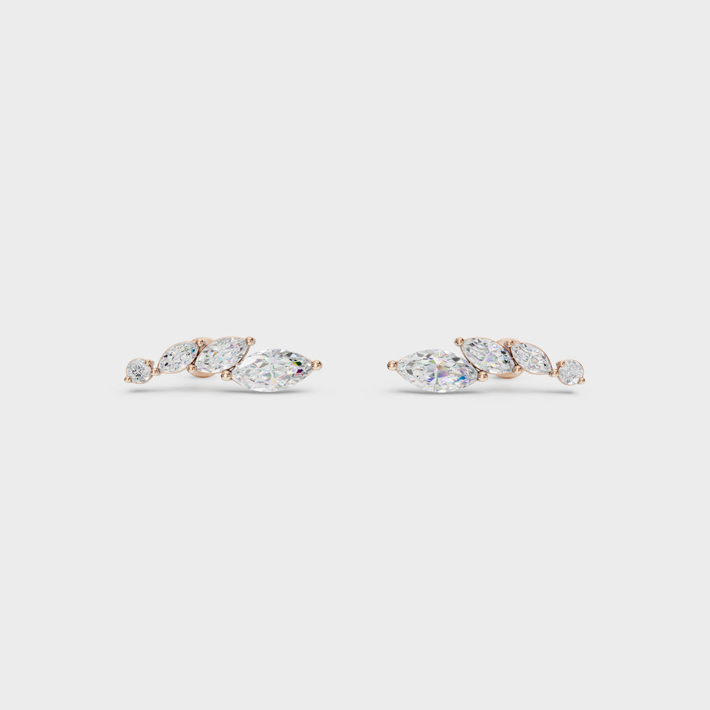 Pear Blossom Diamond Climber Earring