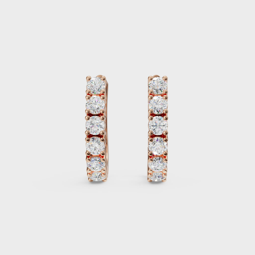 Brilliant Cut Diamond Huggie Hoops