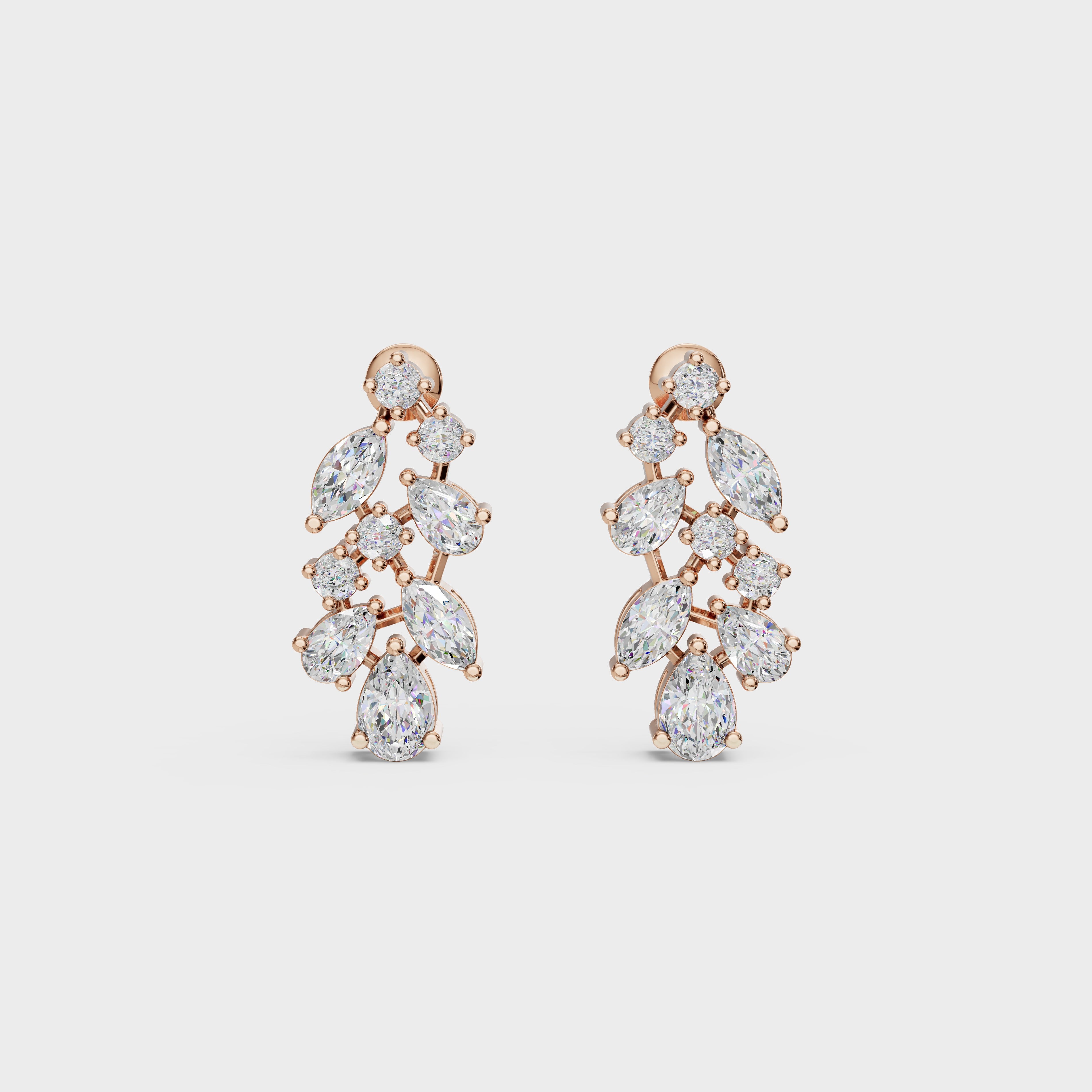 Pear & Marquise Cut Diamond Drops