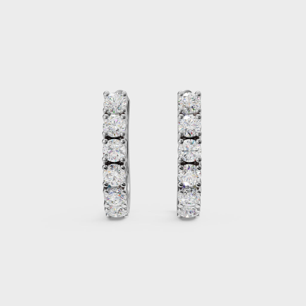Brilliant Cut Diamond Huggie Hoops