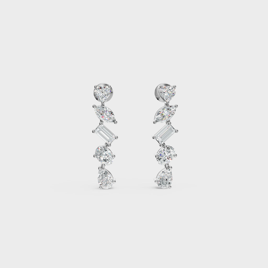 Multi-Cut Drop Earrings