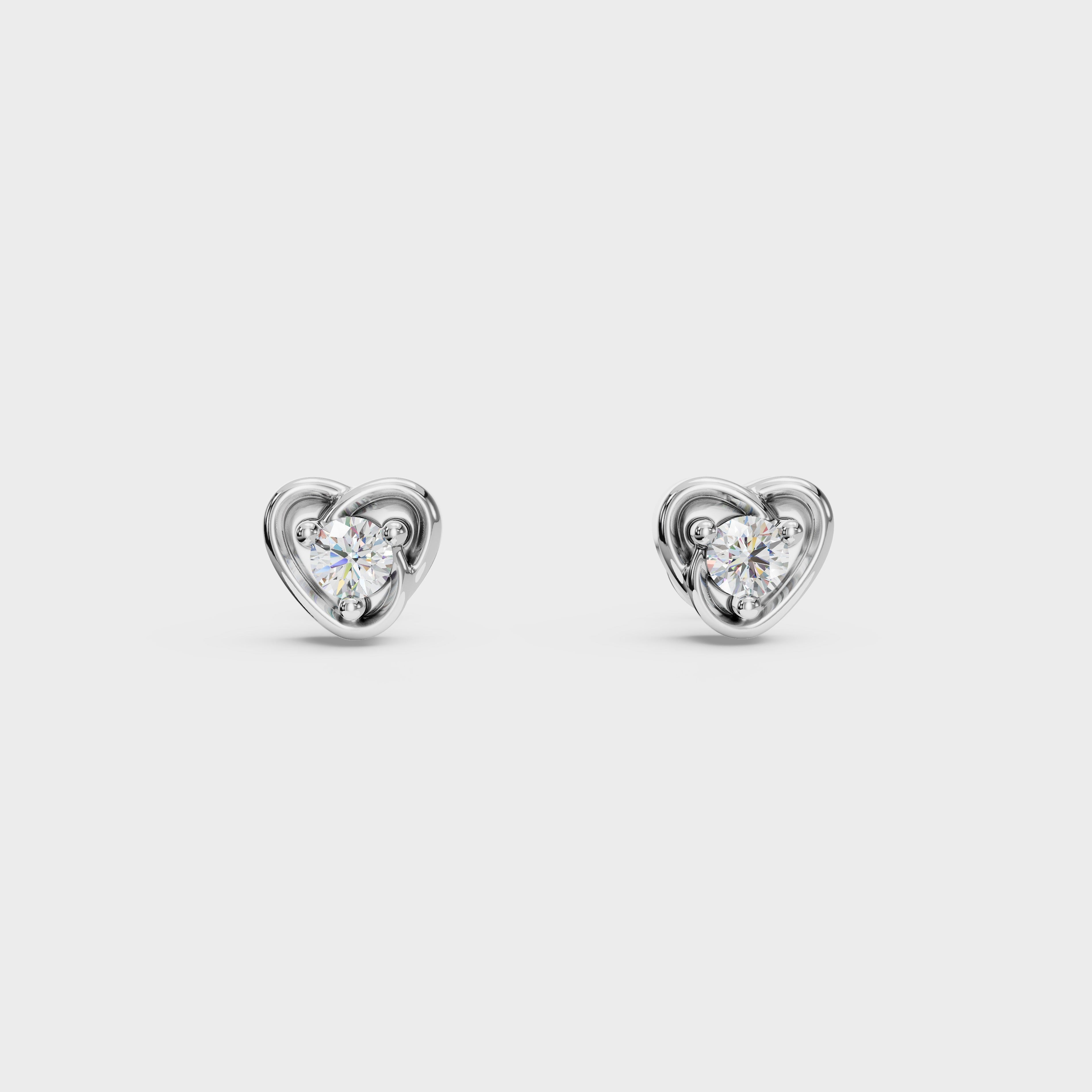 Diamond Knot Stud Earring