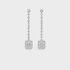 Geometric Diamond Drop Earrings