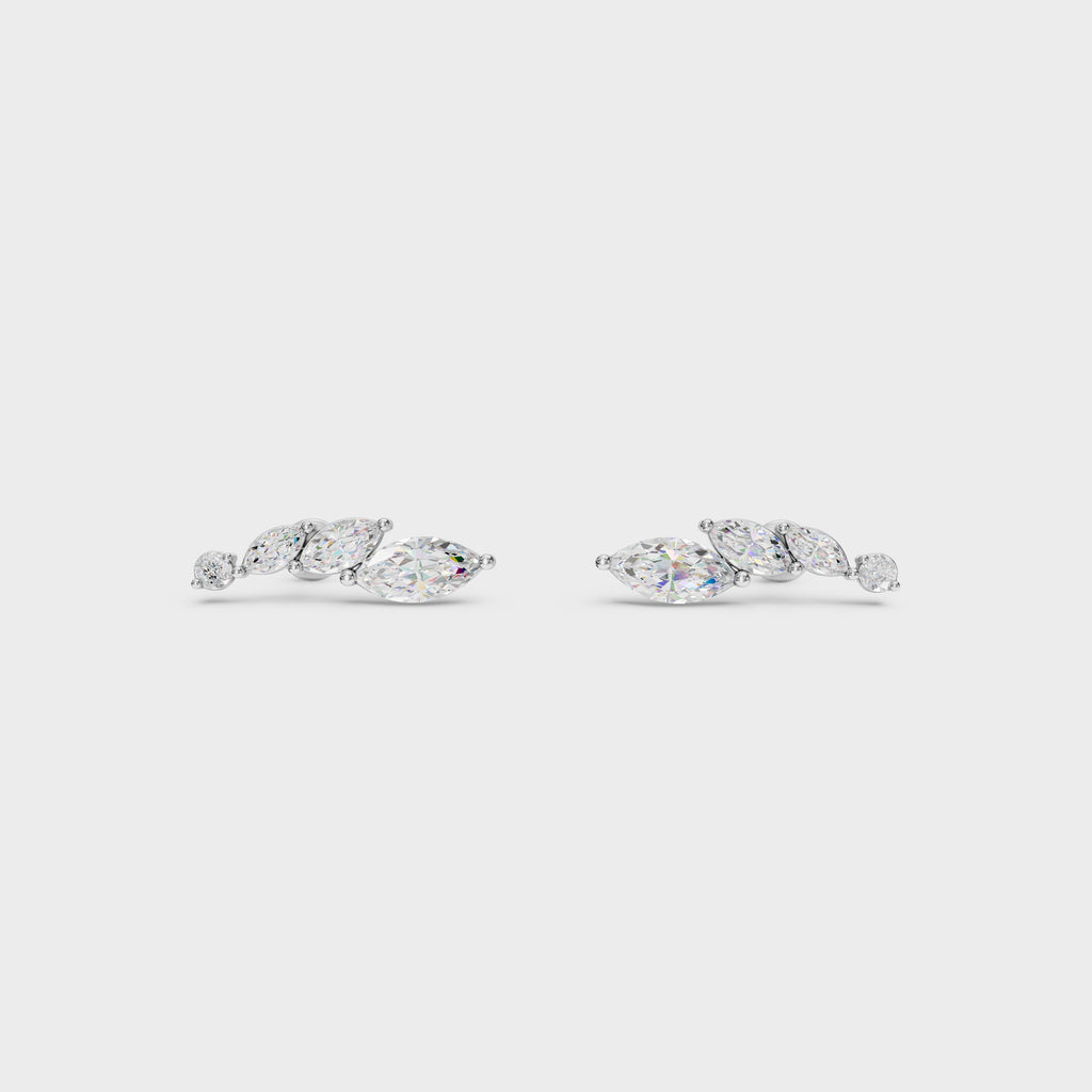 Pear Blossom Diamond Climber Earring
