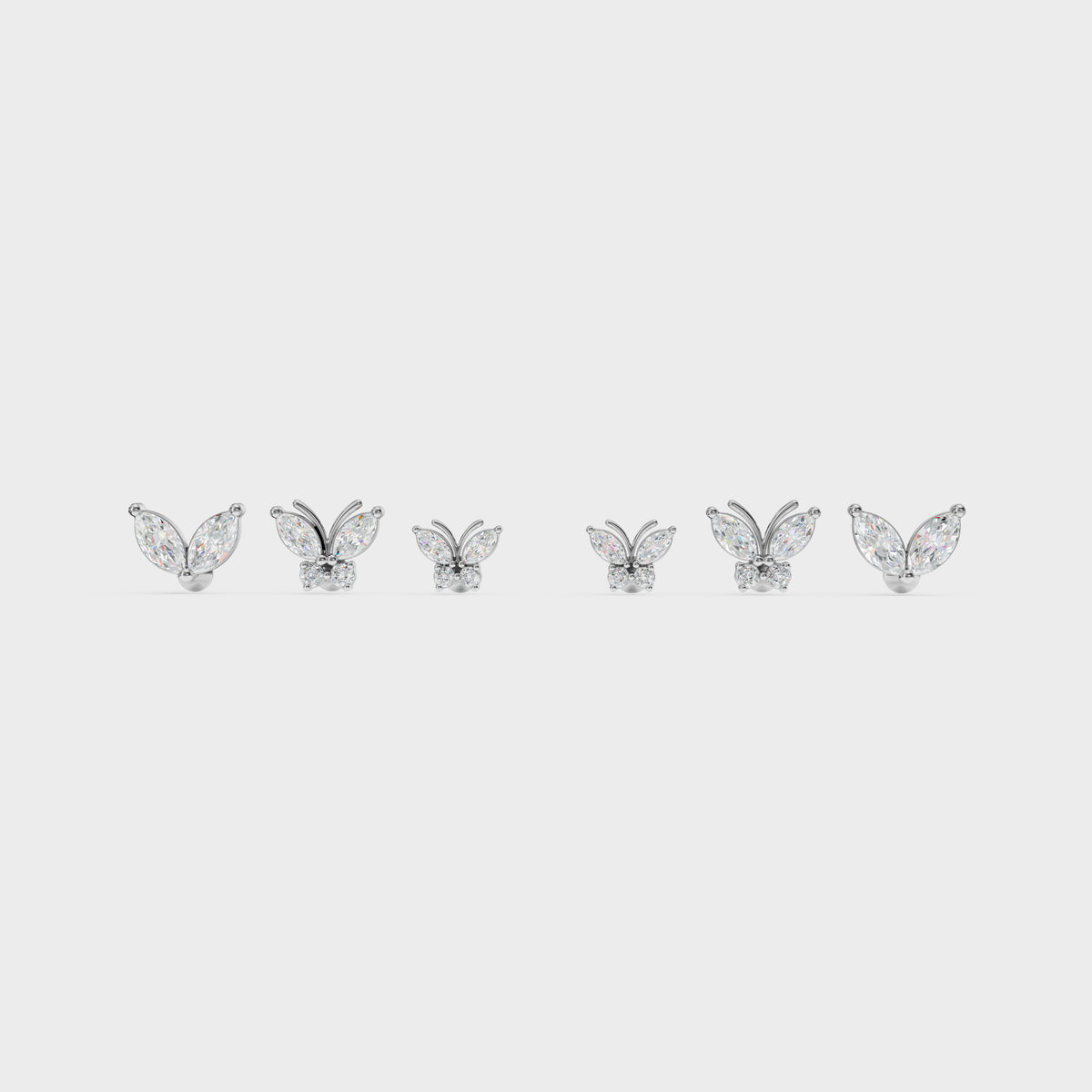 Marquise Diamond Butterfly Piercings Earrings