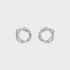 Pave Diamond Knot Stud Earrings