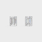 Emerald Cut Diamond Stud Earrings